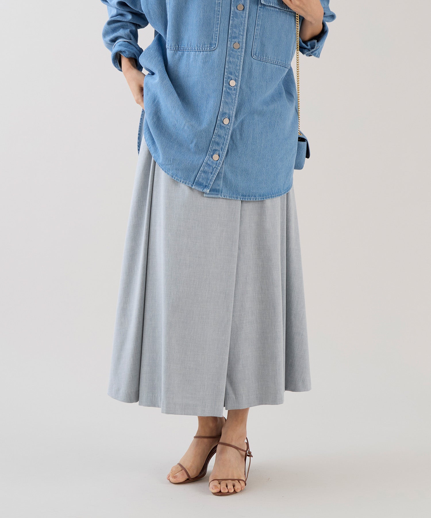 marmors】tuck flare skirt | MICA&DEAL ONLINE STORE