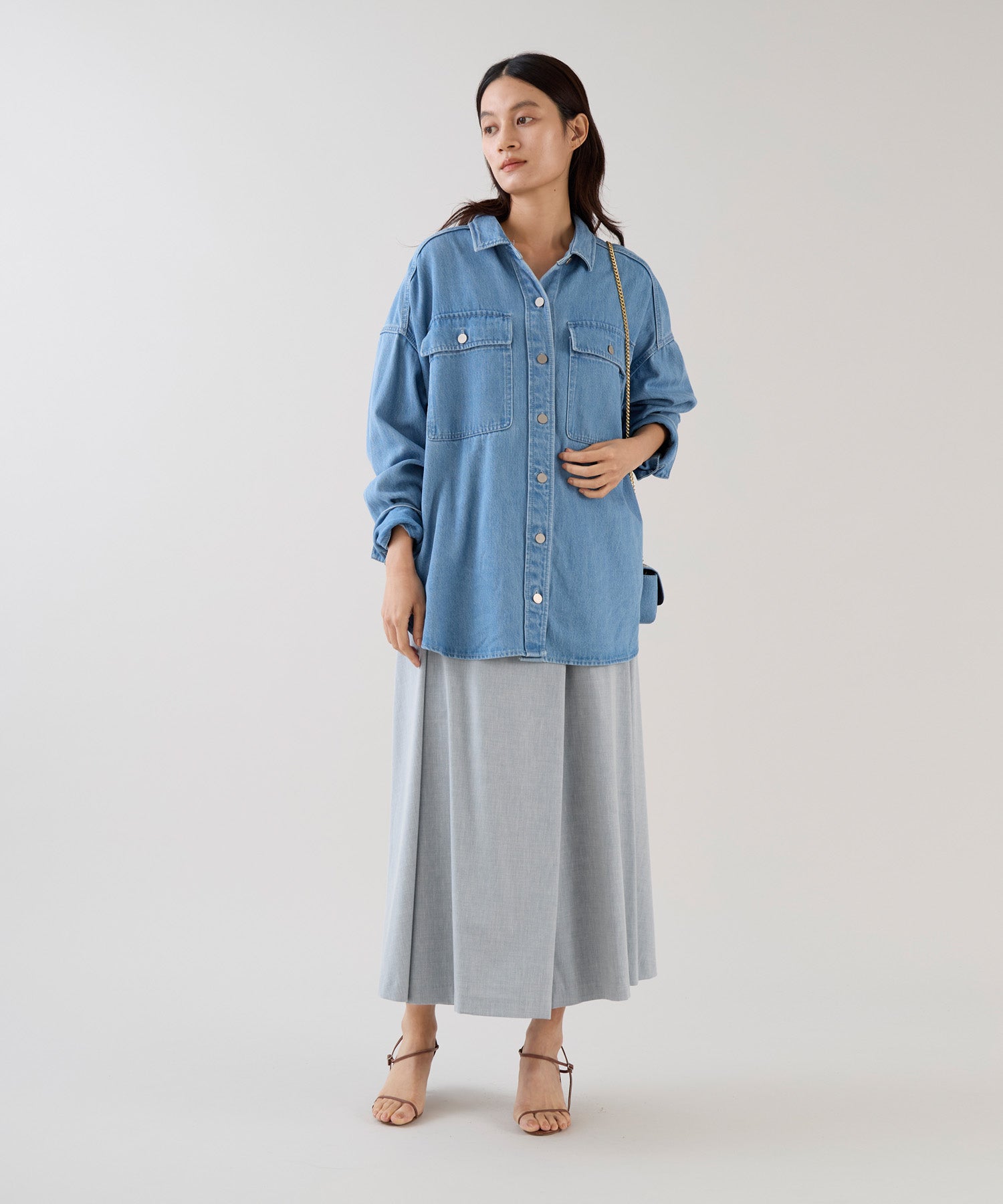 marmors】tuck flare skirt | MICA&DEAL ONLINE STORE