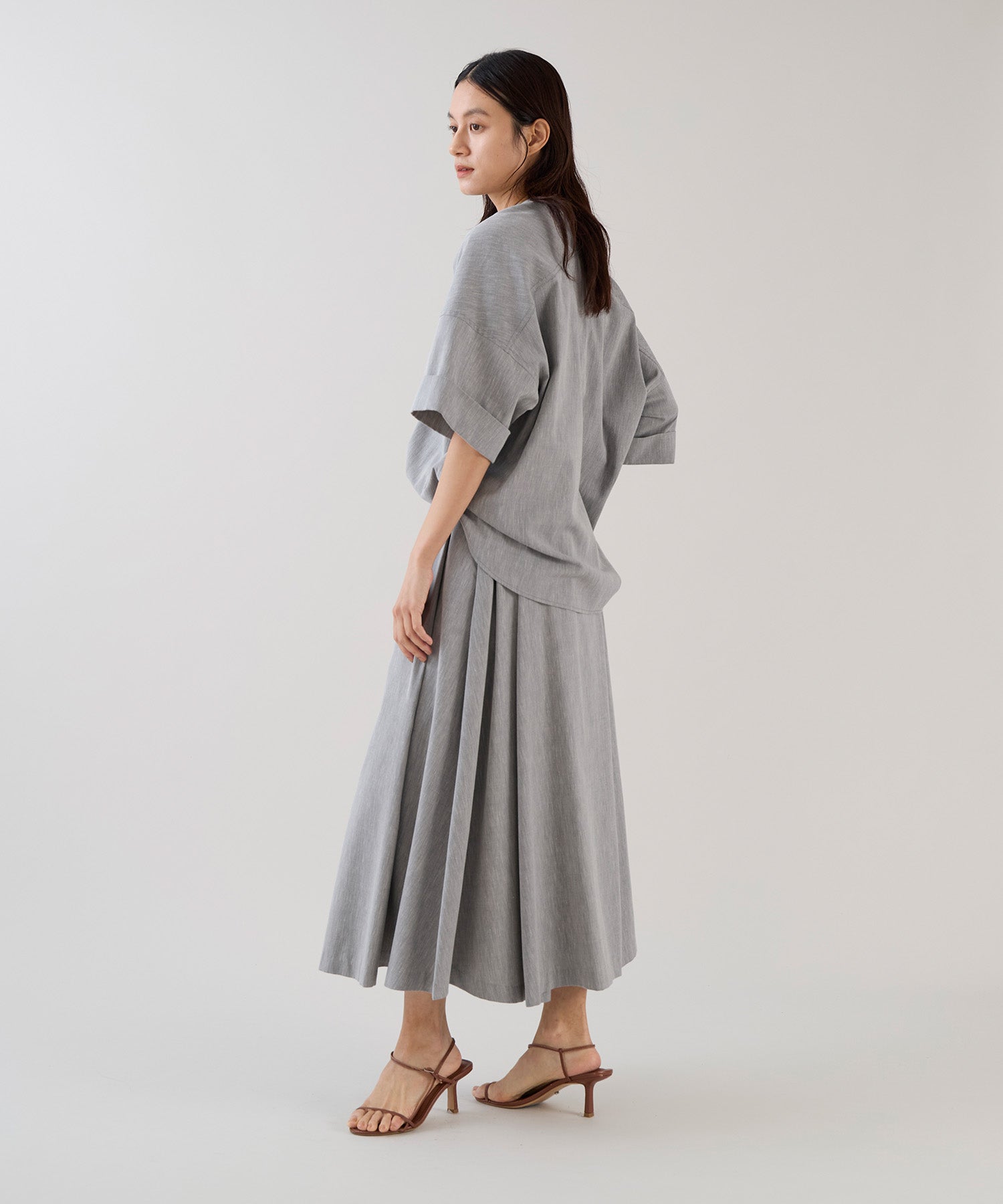 marmors】tuck flare skirt | MICA&DEAL ONLINE STORE