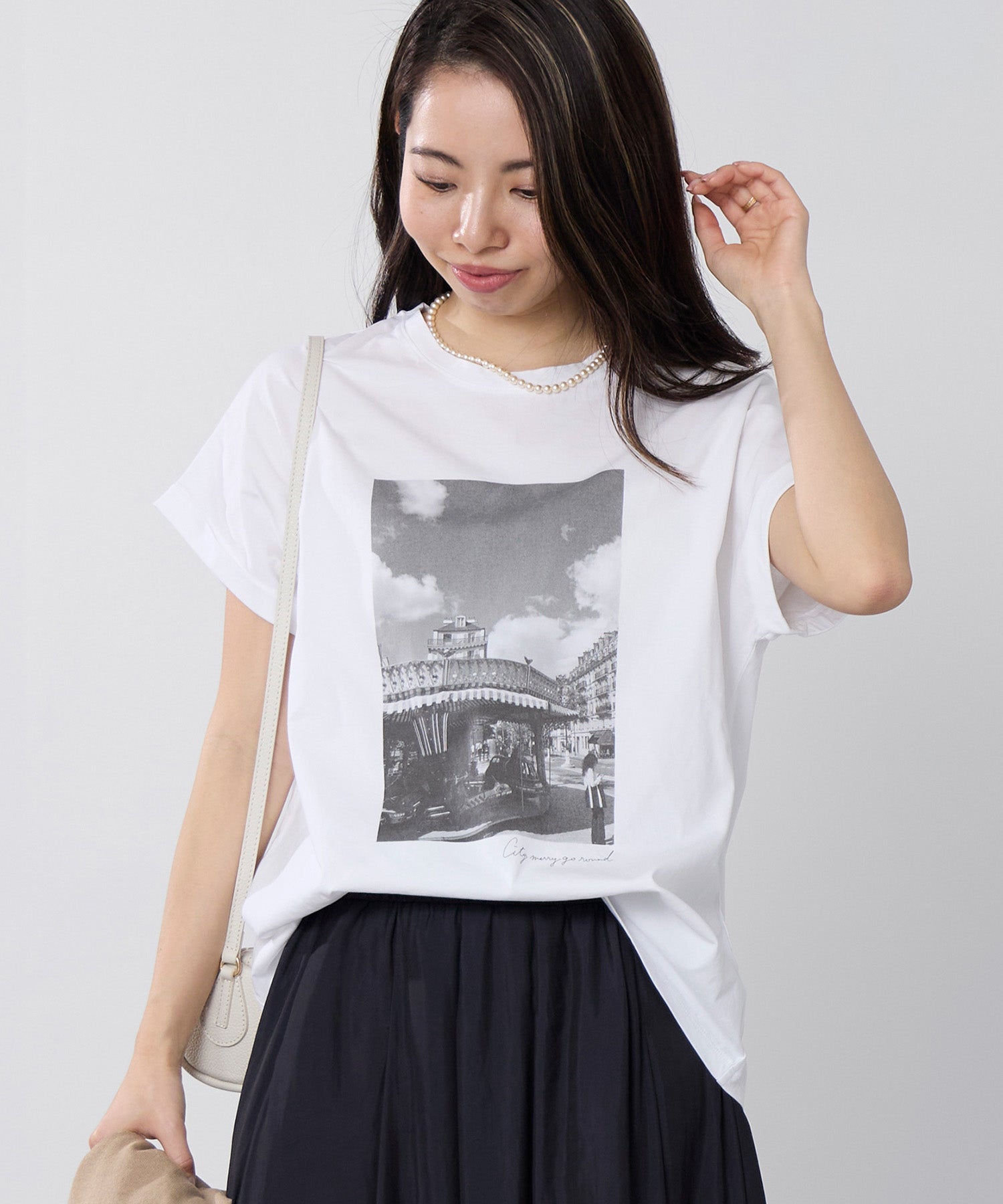 チャト　マイカアンドディール　Tシャツ MICA&DEAL（マイカアンドディール） tシャツ ワンポイントロゴ刺繍T