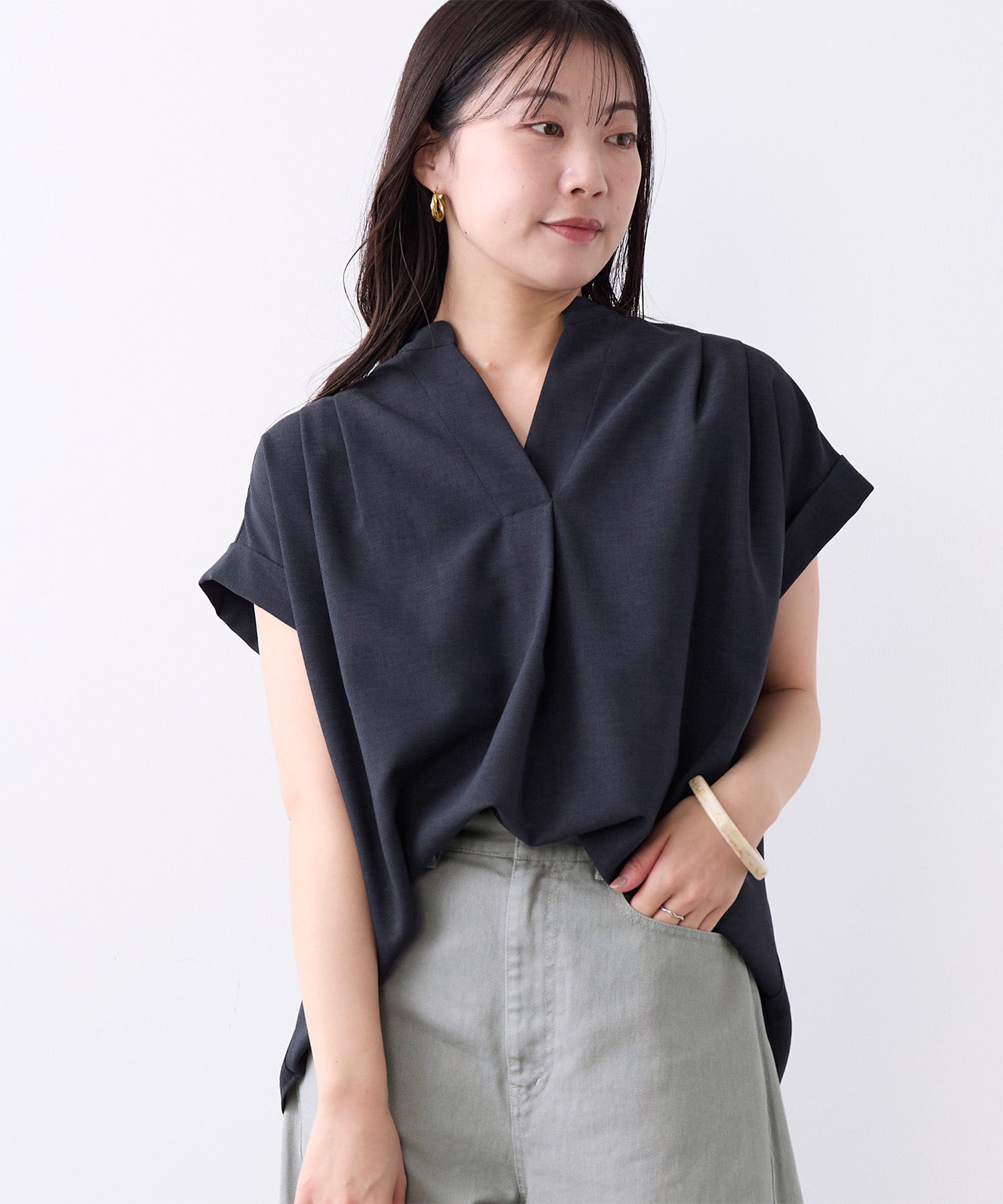 タックショルダーカットソー タックショルダーブラウス | MICA&DEAL ONLINE STORE