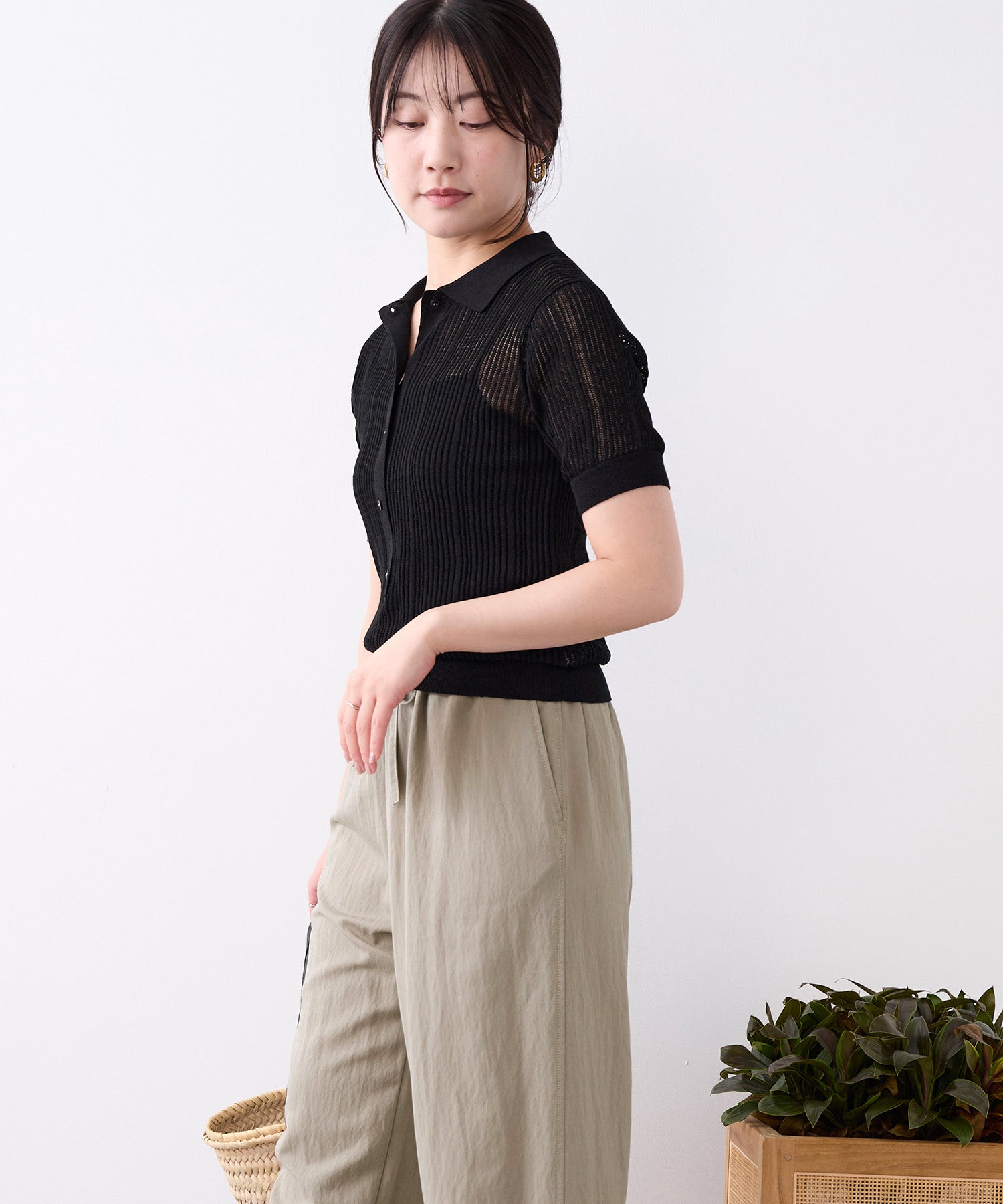UVカット-透かし柄ポロニット | MICA&DEAL ONLINE STORE