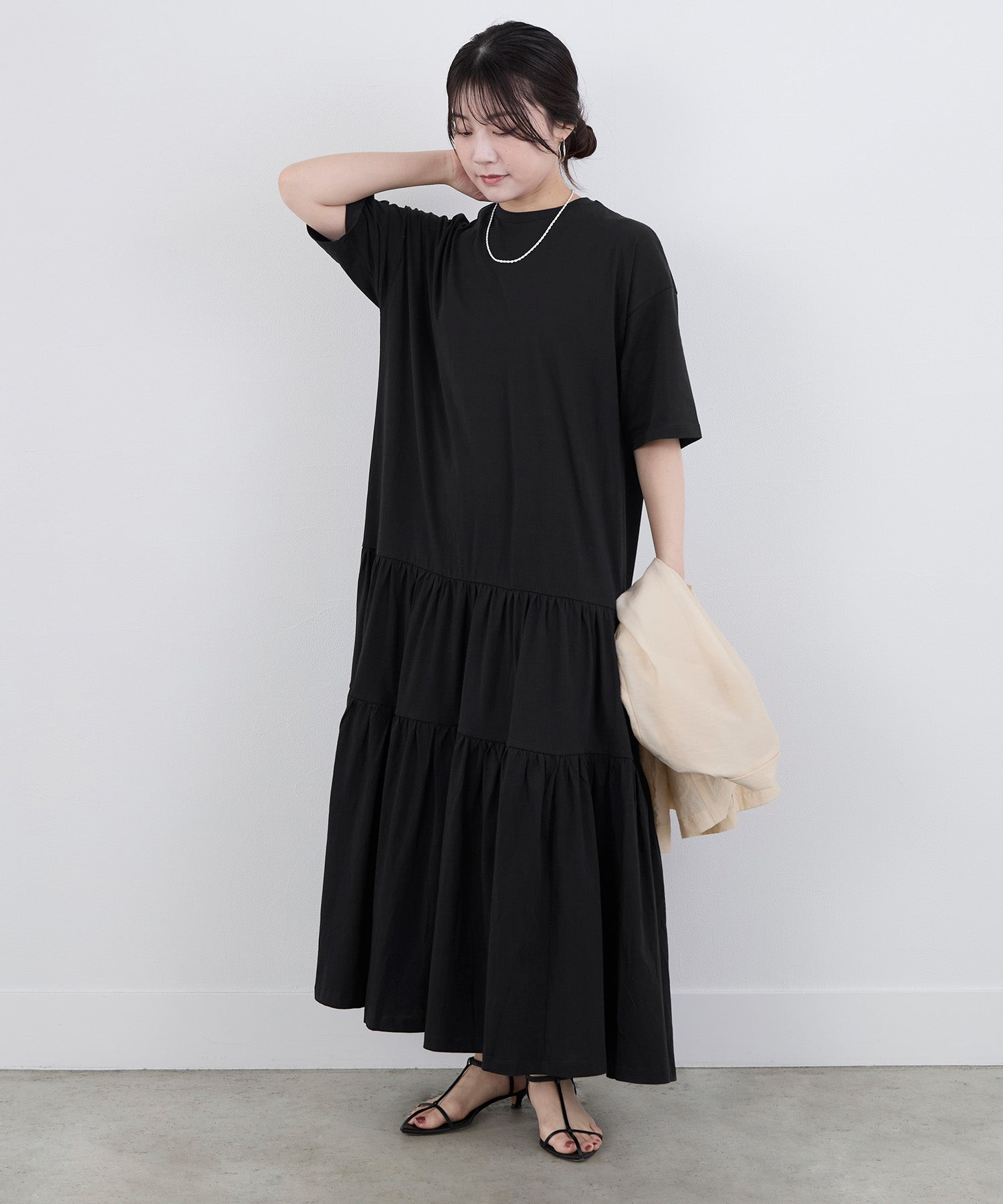 MICA&DEAL マイカアンドディール ティアード シャツ ワンピース ロング WEB限定】ティアードカットワンピース | MICA&DEAL ONLINE STORE