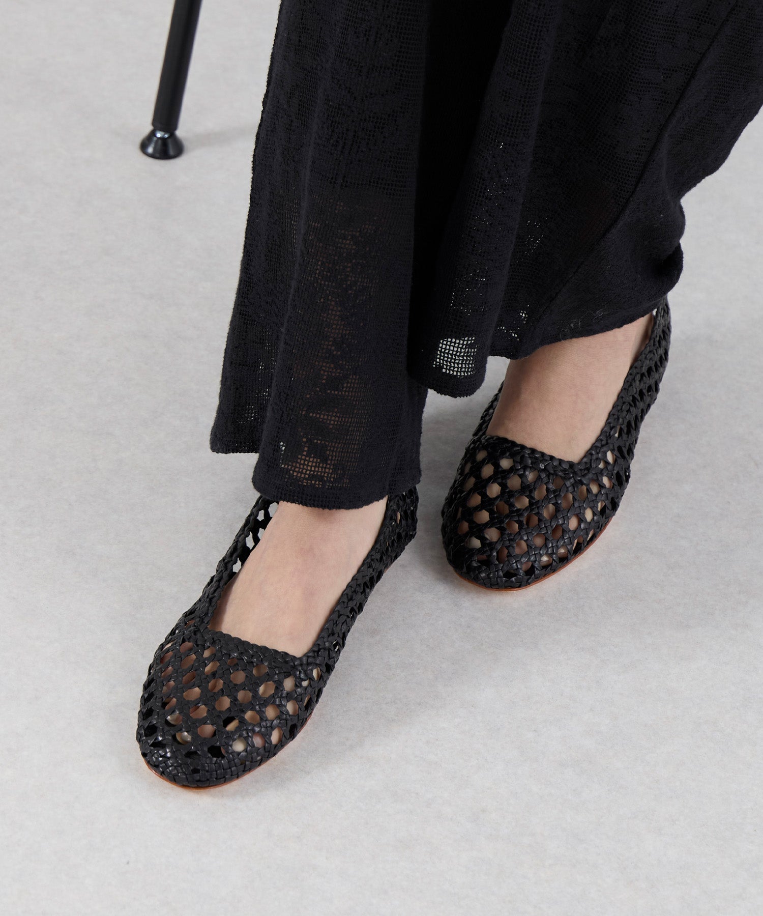 Spick&amp;Span別注 FABIO RUSCONI フラットパンプス 37 ○ファビオルスコーニ FABIO RUSCONI フラットパンプス （ブラック