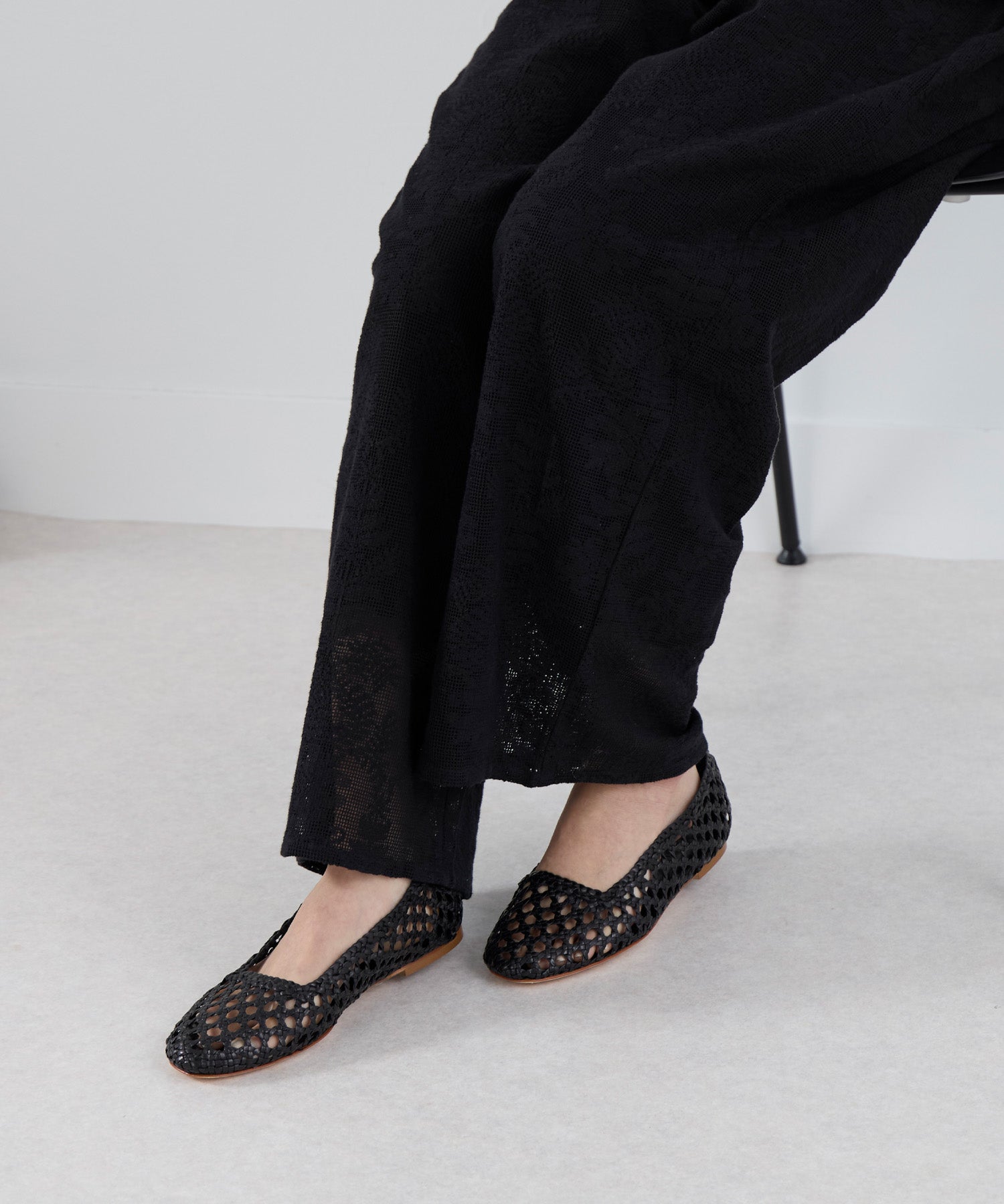 Spick&amp;Span別注 FABIO RUSCONI フラットパンプス 37 ○ファビオルスコーニ FABIO RUSCONI フラットパンプス （ブラック