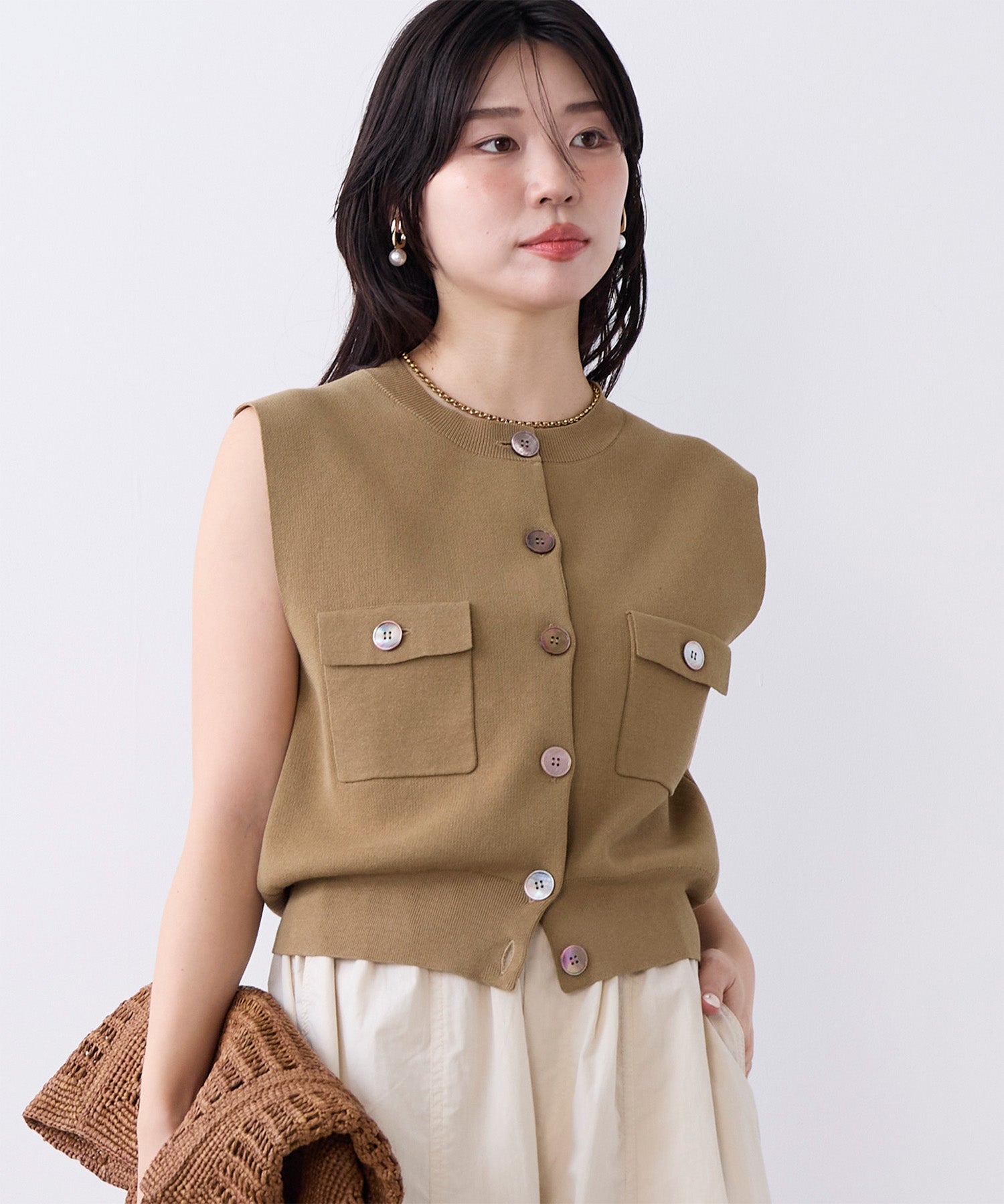 予約】クルーネックニットベスト | MICA&DEAL ONLINE STORE