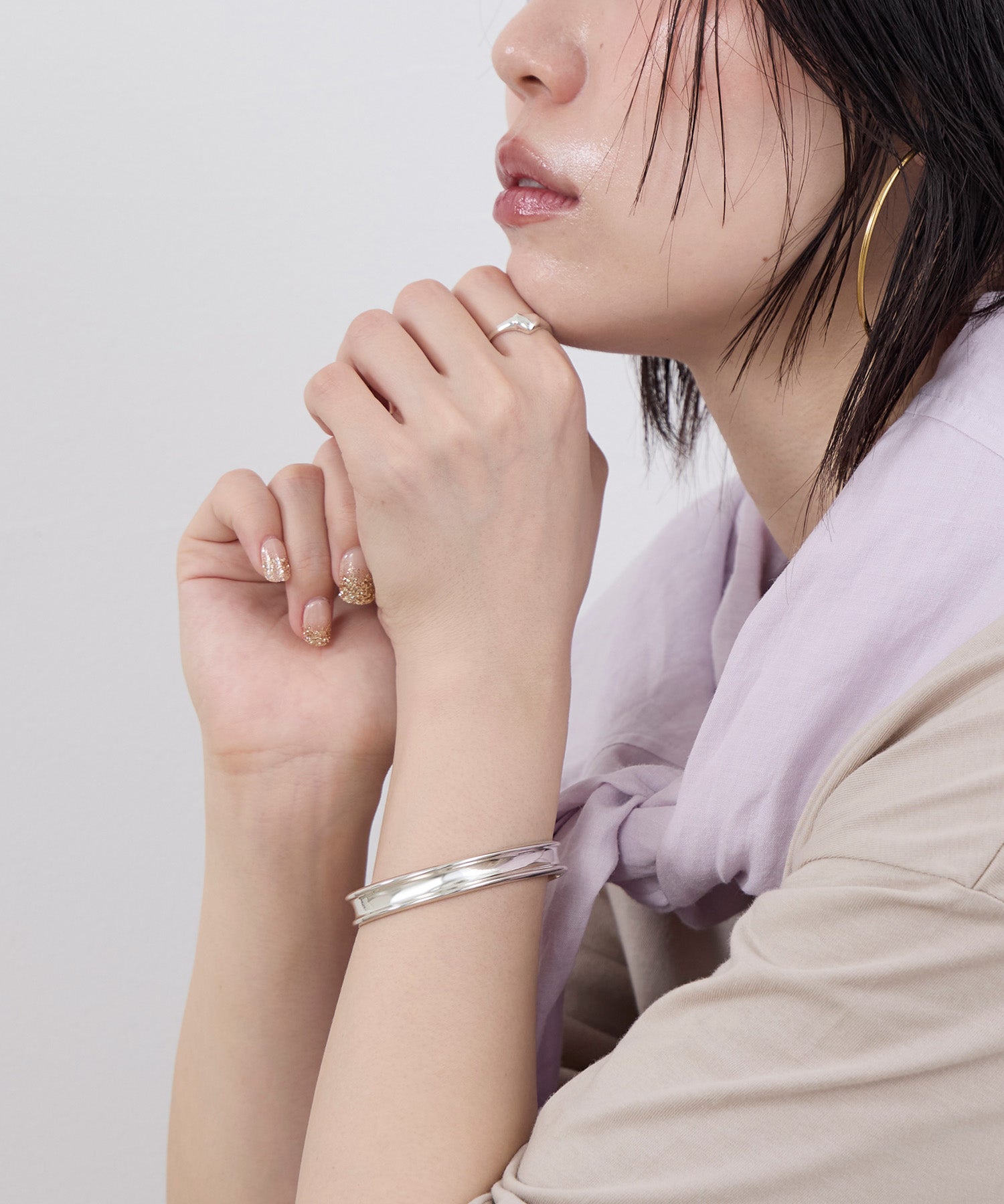 LAVER/ラバー　ASYMMETRIC BANGLE　アシンメトリックバングル LAVER】シルバーバングル-BANGLE | MICA&DEAL ONLINE STORE