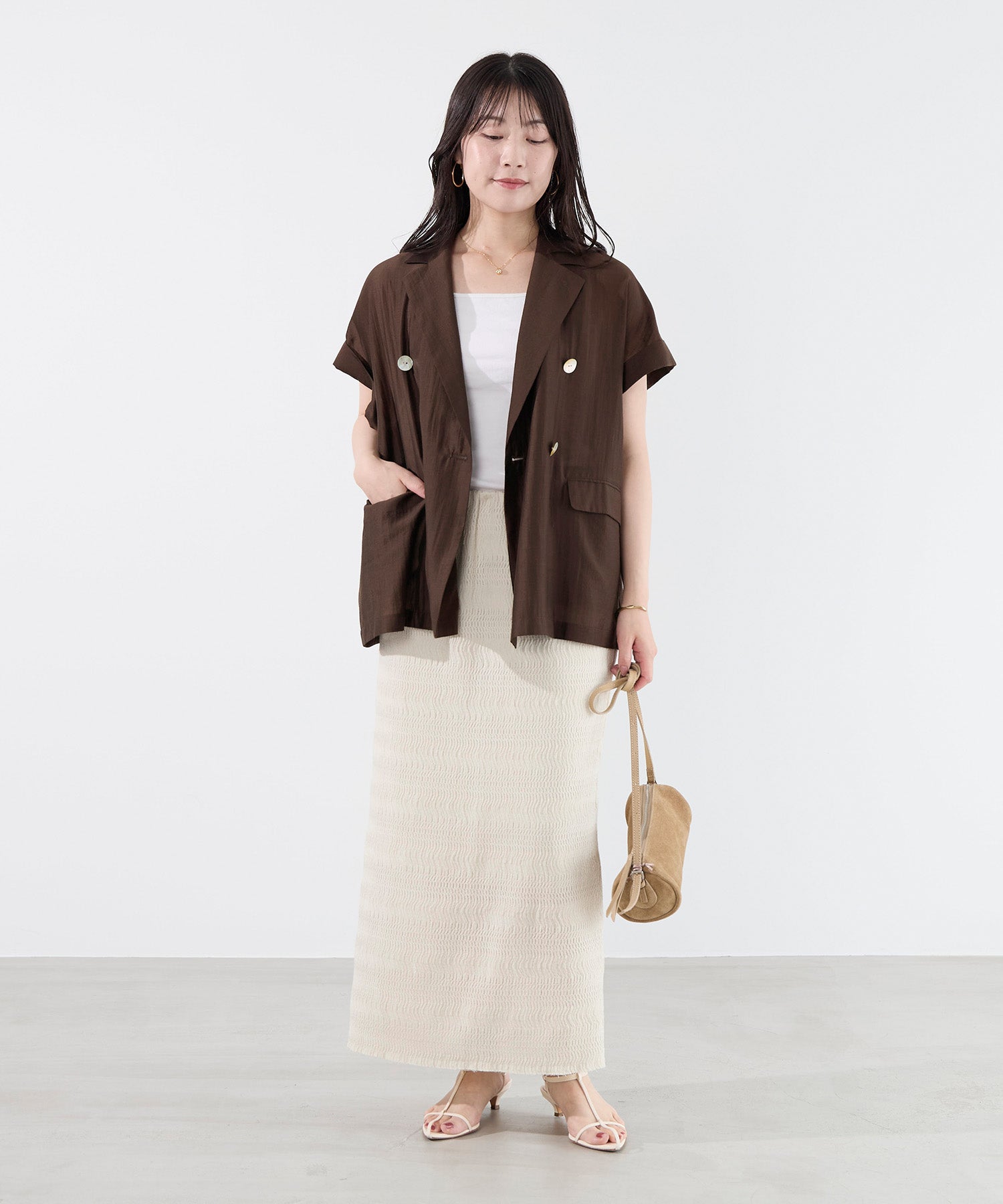 ハーフスリーブシアージャケット | MICA&DEAL ONLINE STORE