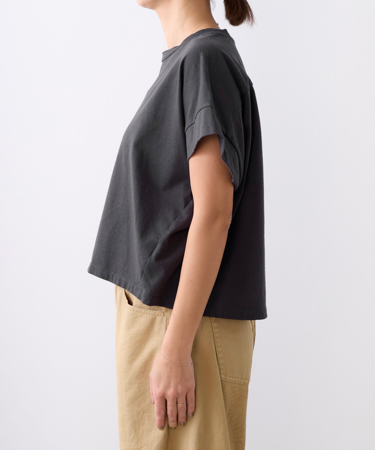 20%off]接触冷感/汗じみ防止-クルーネックワイドスリーブT-shirt