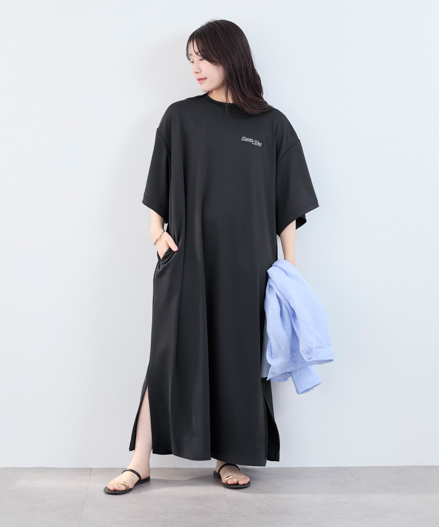 ALENCYサイドスリットワンピース AMERICANA】別注-接触冷感 サイドスリットワンピース | MICA&DEAL