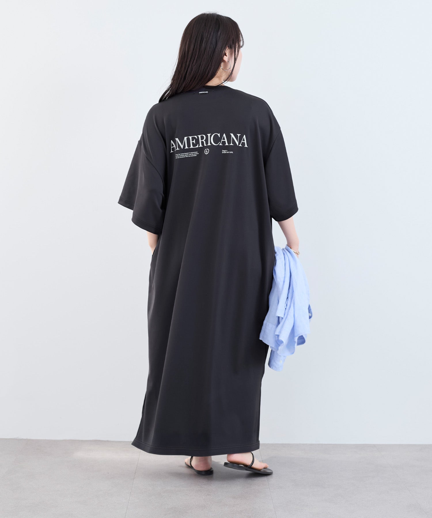 AMERICANA】別注-接触冷感 サイドスリットワンピース | MICA&DEAL