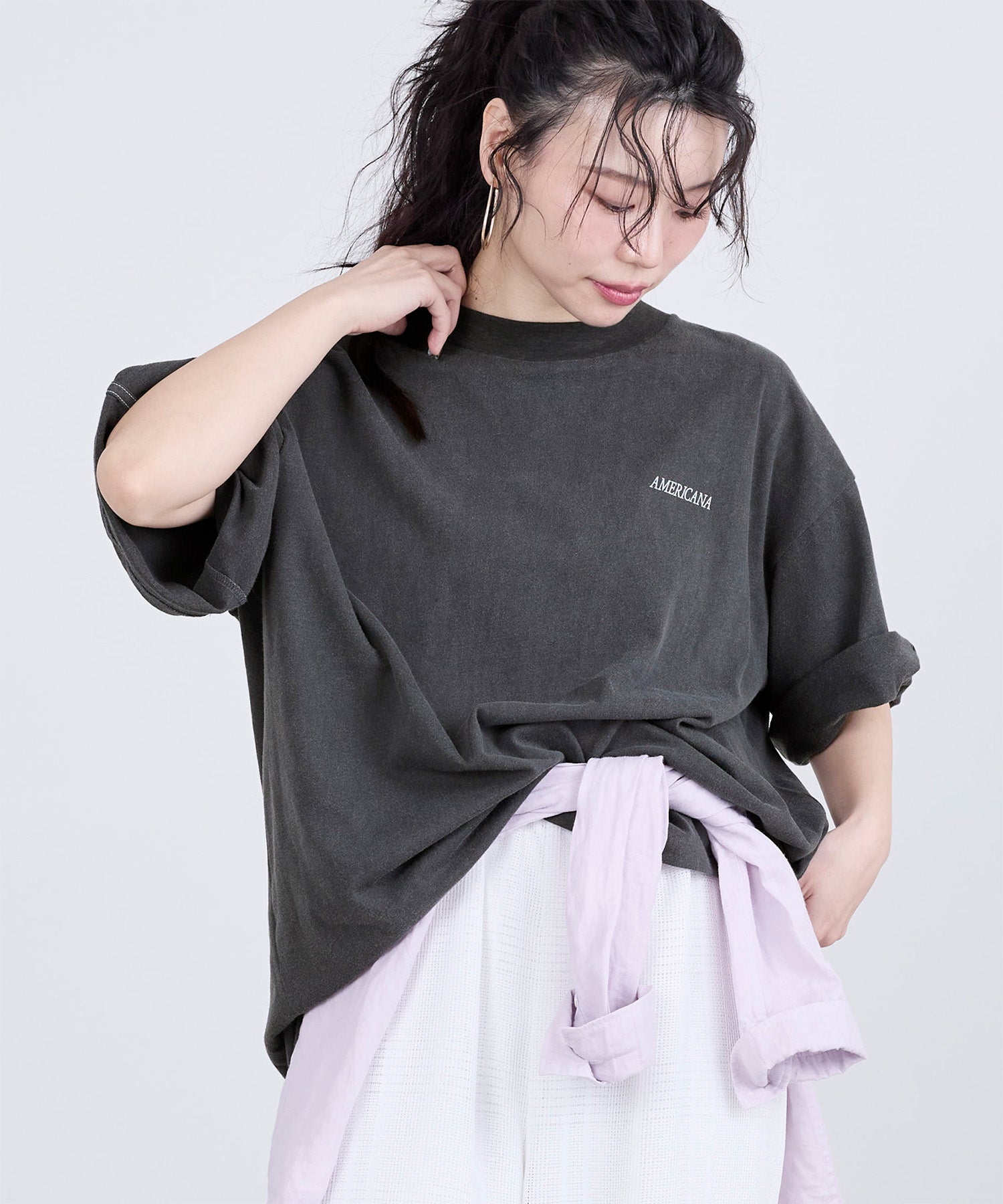 AMERICANAの別注ロゴwellTシャツ AMERICANA（アメリカーナ） tシャツ for SALON」別注Tシャツ