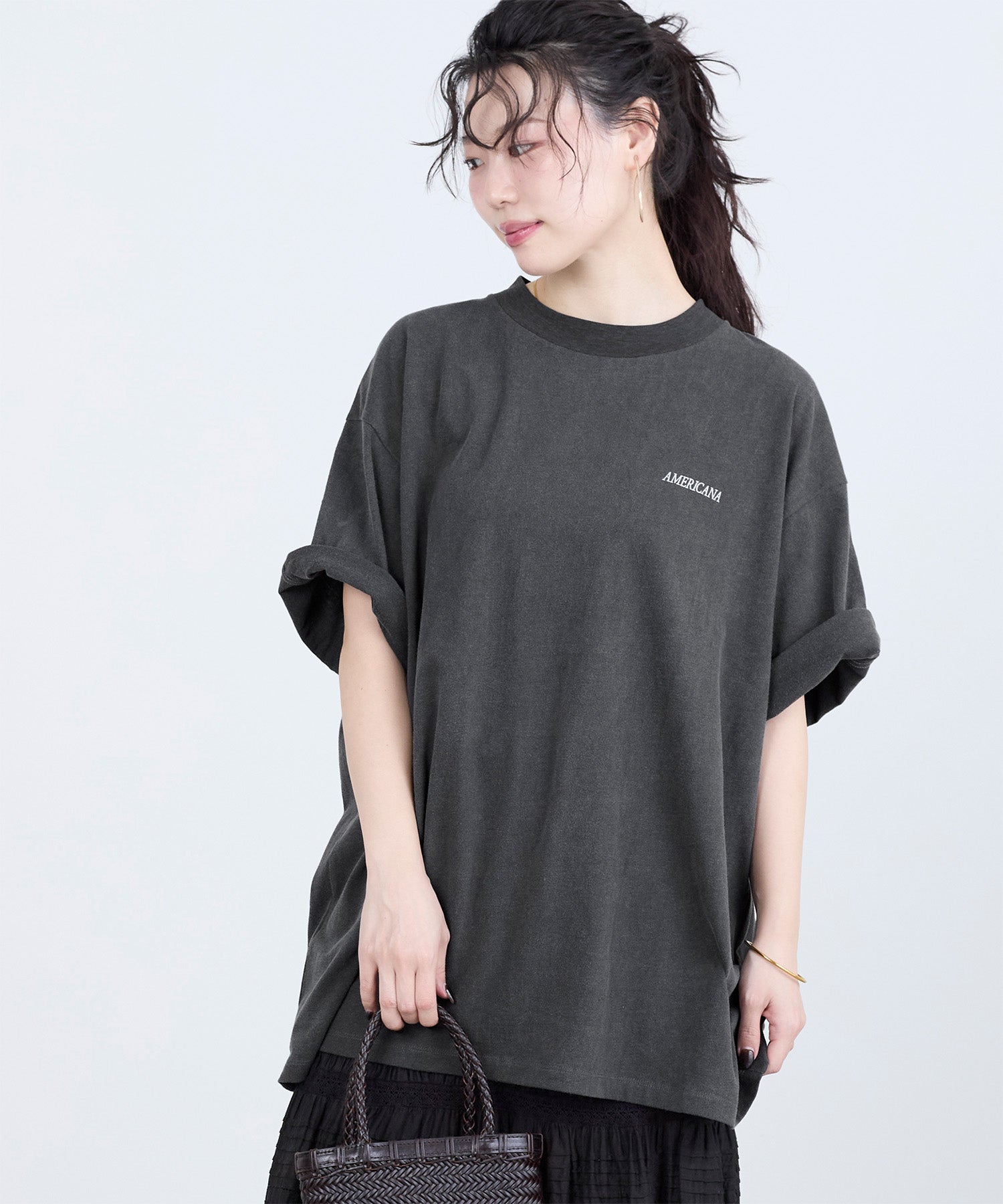 Americana 黒 カットソーシャツ　タグ付き未使用 AMERICANA（アメリカーナ） tシャツ メンズ レディース : ZOZOTOWN