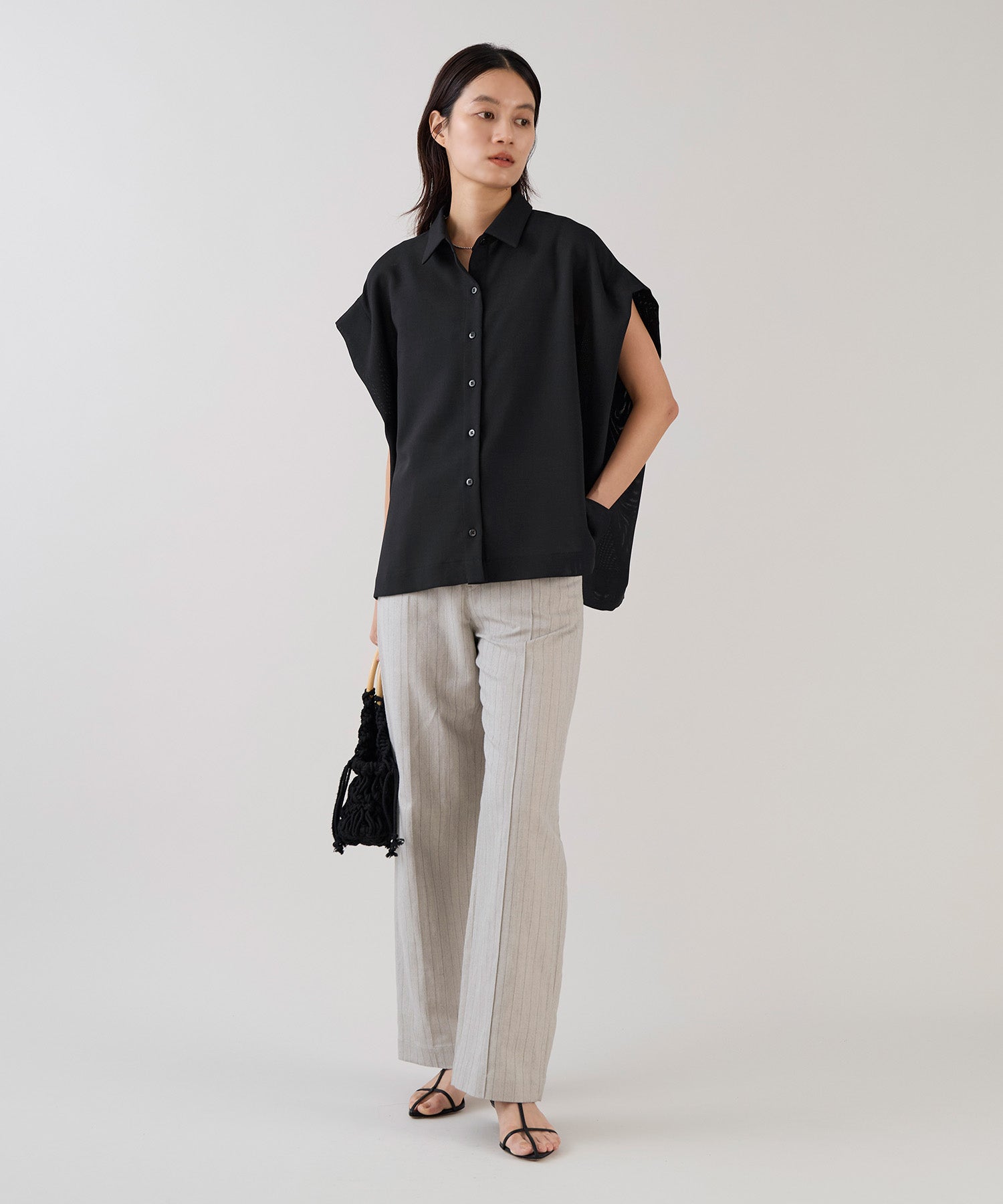 marmors】shoulder tuck flare shirt | MICA&DEAL ONLINE STORE