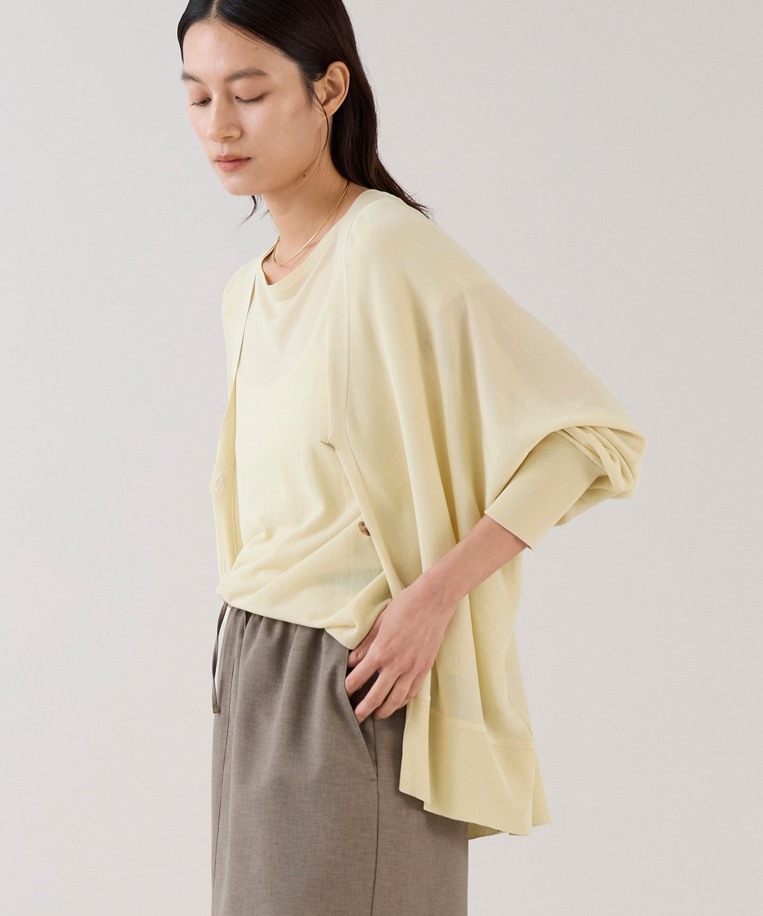 marmors】sheer dolman knit cardigan-cool touch | MICA&DEAL ONLINE