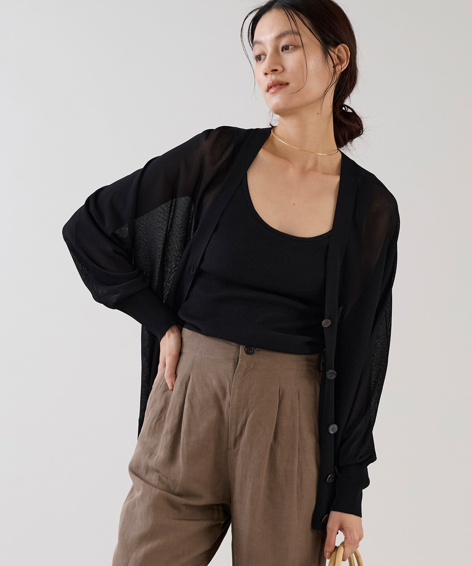 marmors】sheer dolman knit cardigan-cool touch | MICA&DEAL ONLINE
