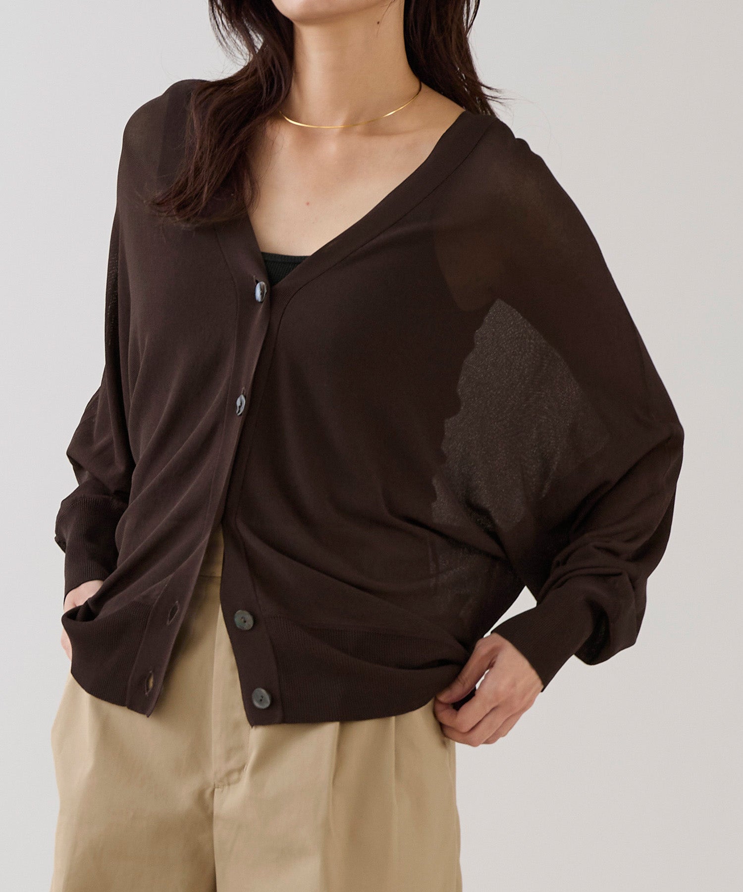 marmors】sheer dolman knit cardigan-cool touch | MICA&DEAL ONLINE
