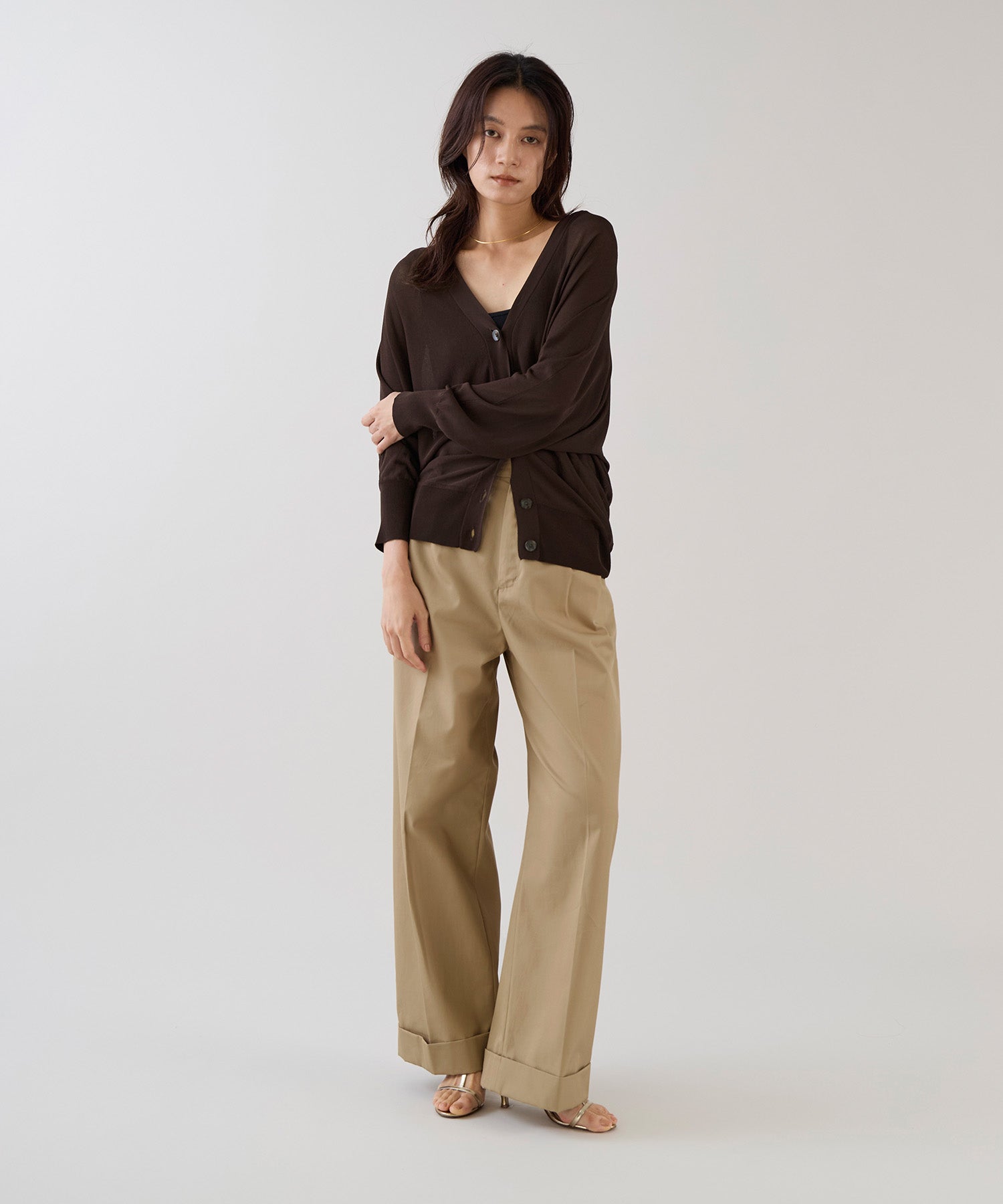 30%off]【marmors】sheer dolman knit cardigan-cool touch