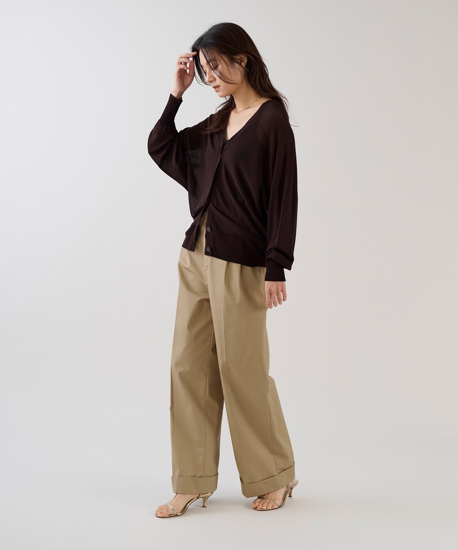 marmors】sheer dolman knit cardigan-cool touch | MICA&DEAL ONLINE