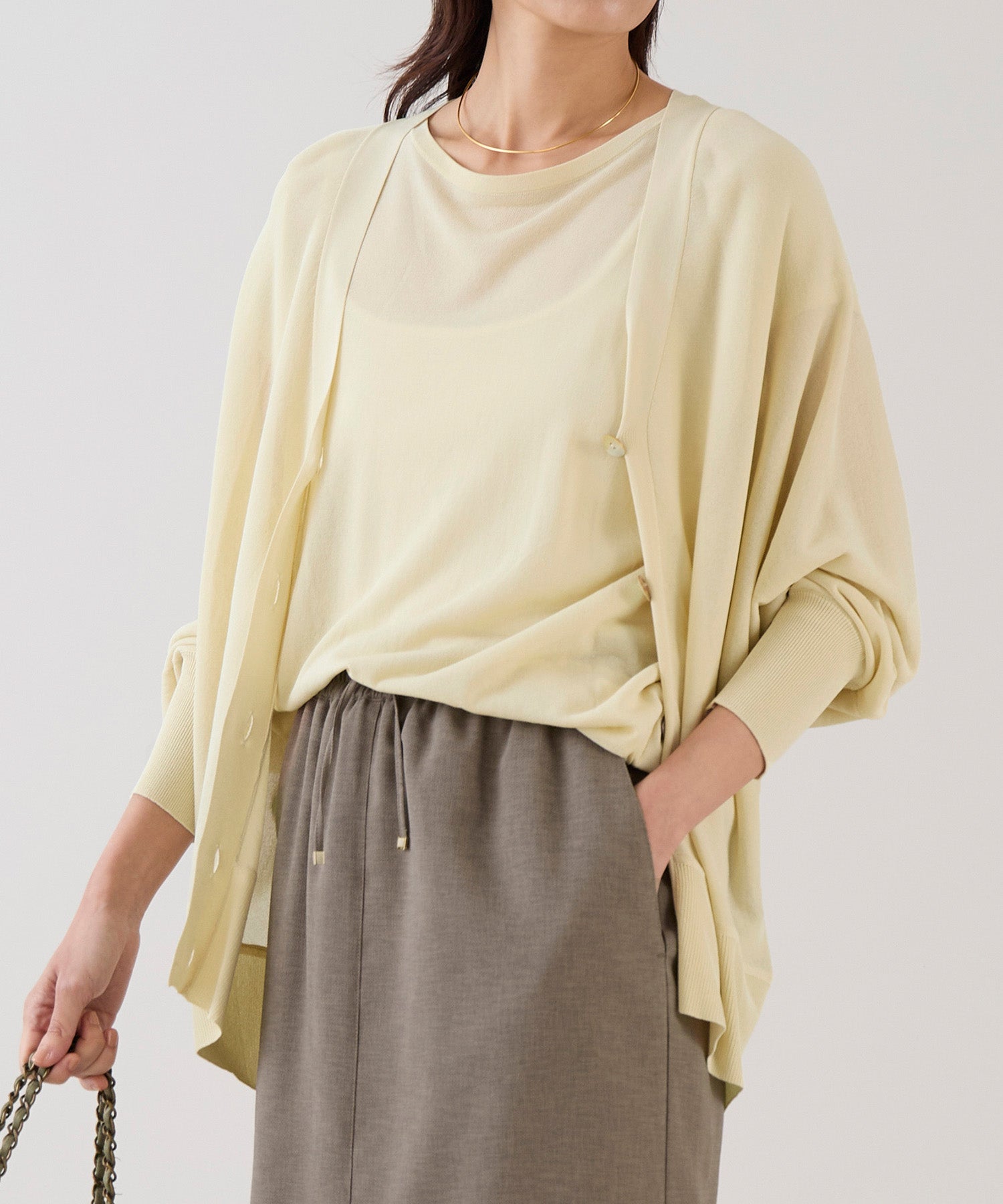 30%off]【marmors】sheer dolman knit cardigan-cool touch