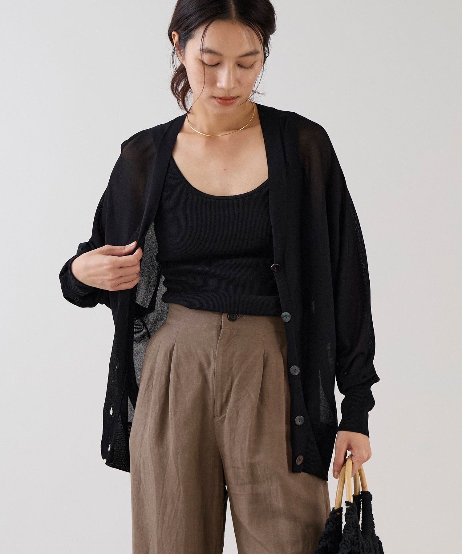 marmors】sheer dolman knit cardigan-cool touch | MICA&DEAL ONLINE