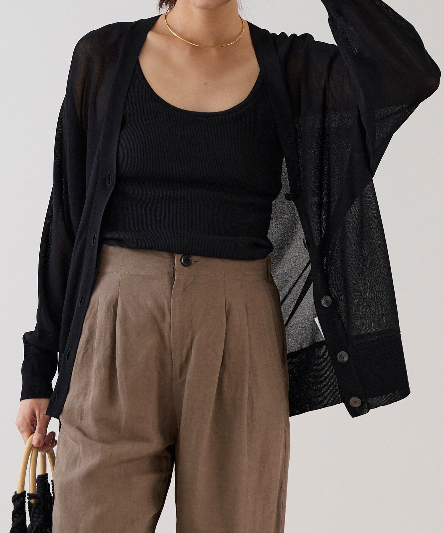marmors】sheer dolman knit cardigan-cool touch | MICA&DEAL ONLINE