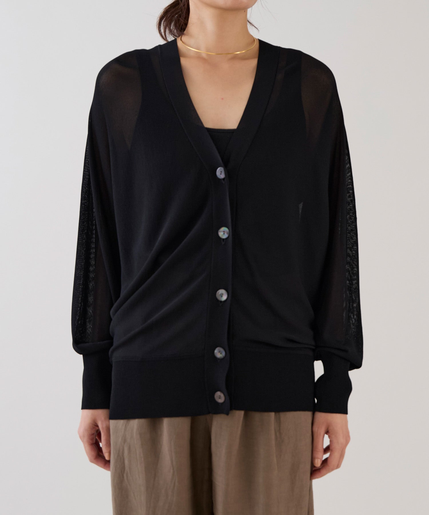 marmors】sheer dolman knit cardigan-cool touch | MICA&DEAL ONLINE