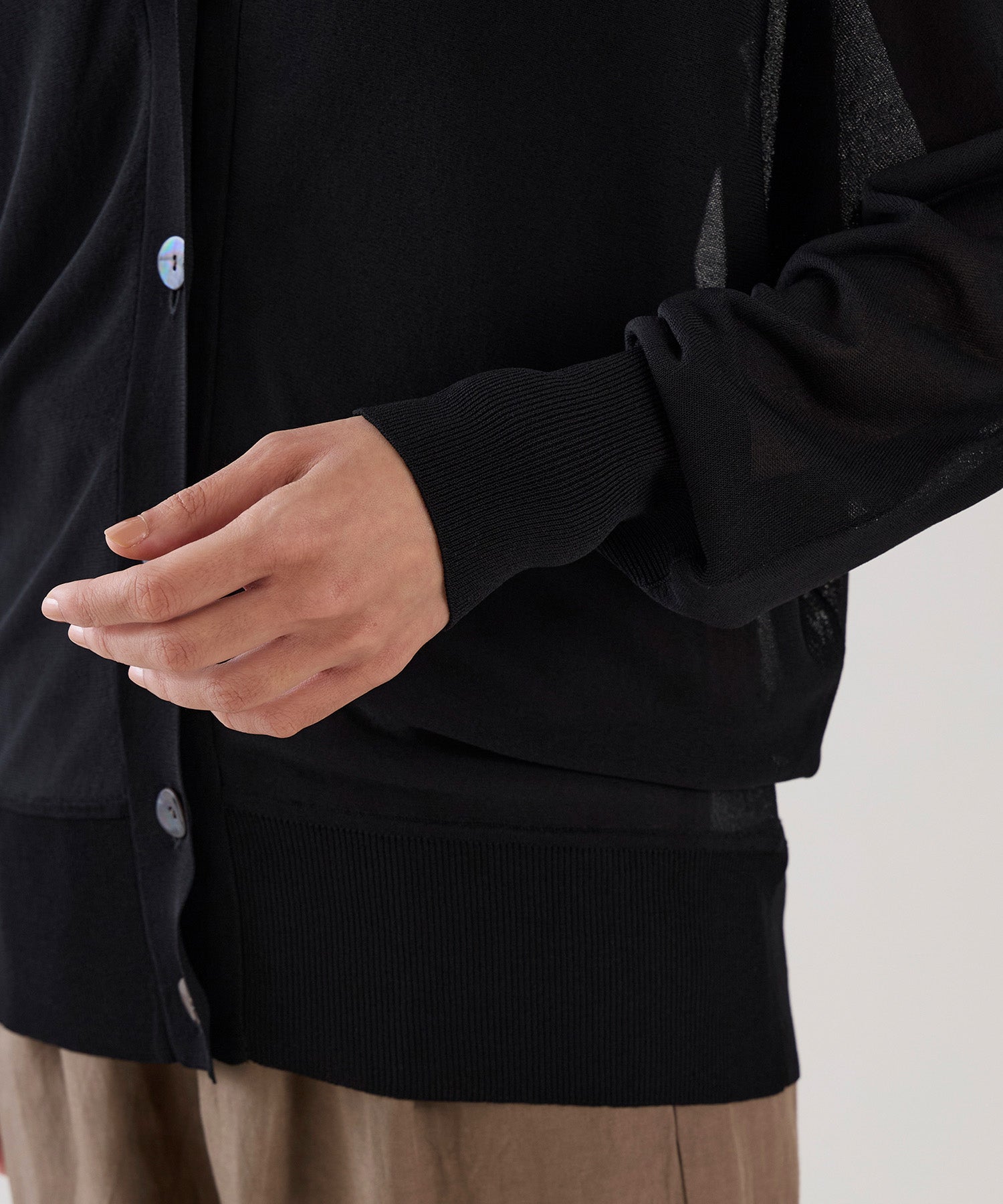 TIME SALE 40%off]【marmors】sheer dolman knit cardigan-cool touch