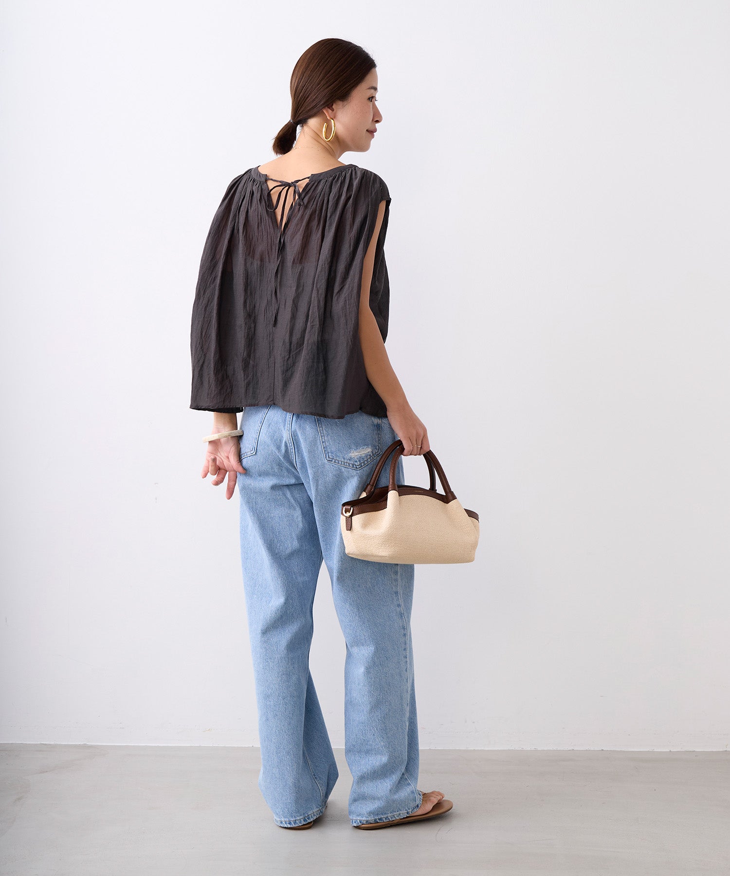 normment】ギャザーブラウス-COTTON RAYONGATHER TOPS | MICA&DEAL