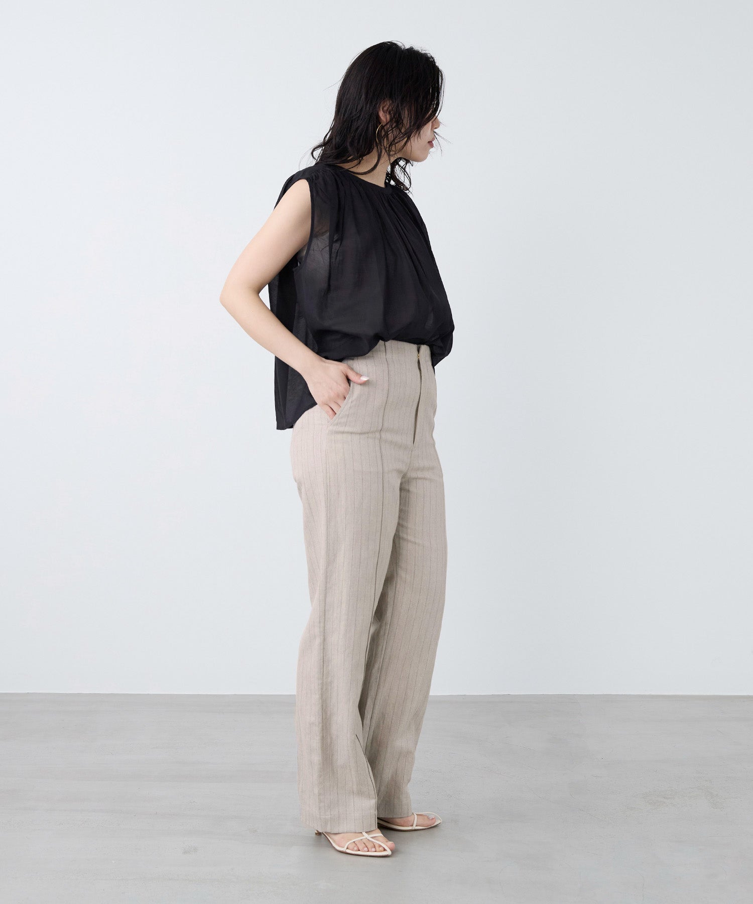 normment】ギャザーブラウス-COTTON RAYONGATHER TOPS | MICA&DEAL