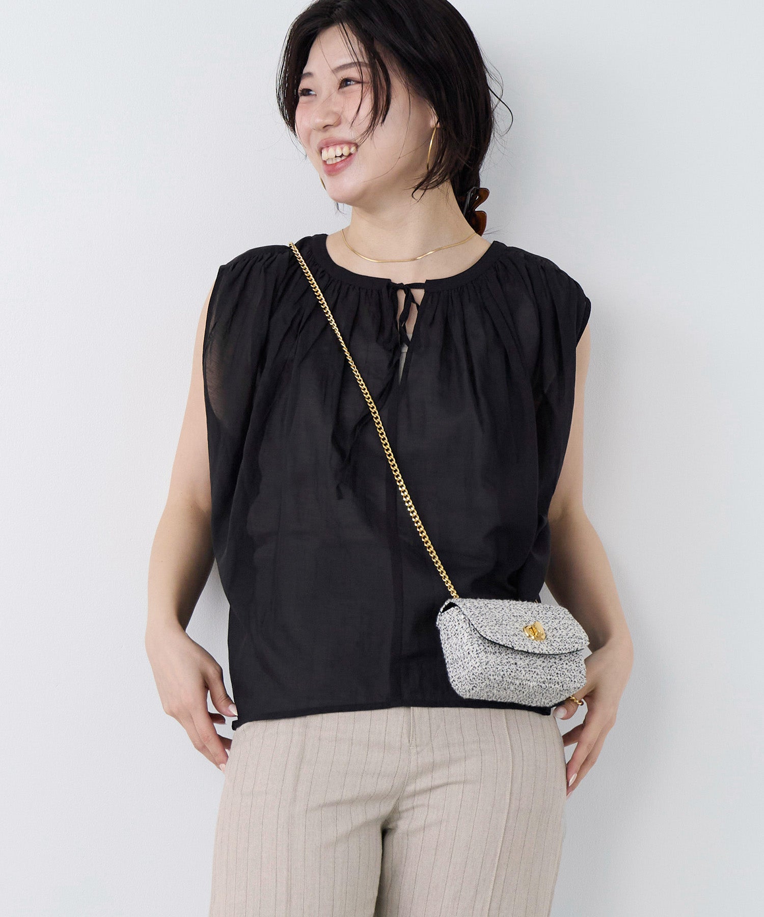 normment】ギャザーブラウス-COTTON RAYONGATHER TOPS | MICA&DEAL