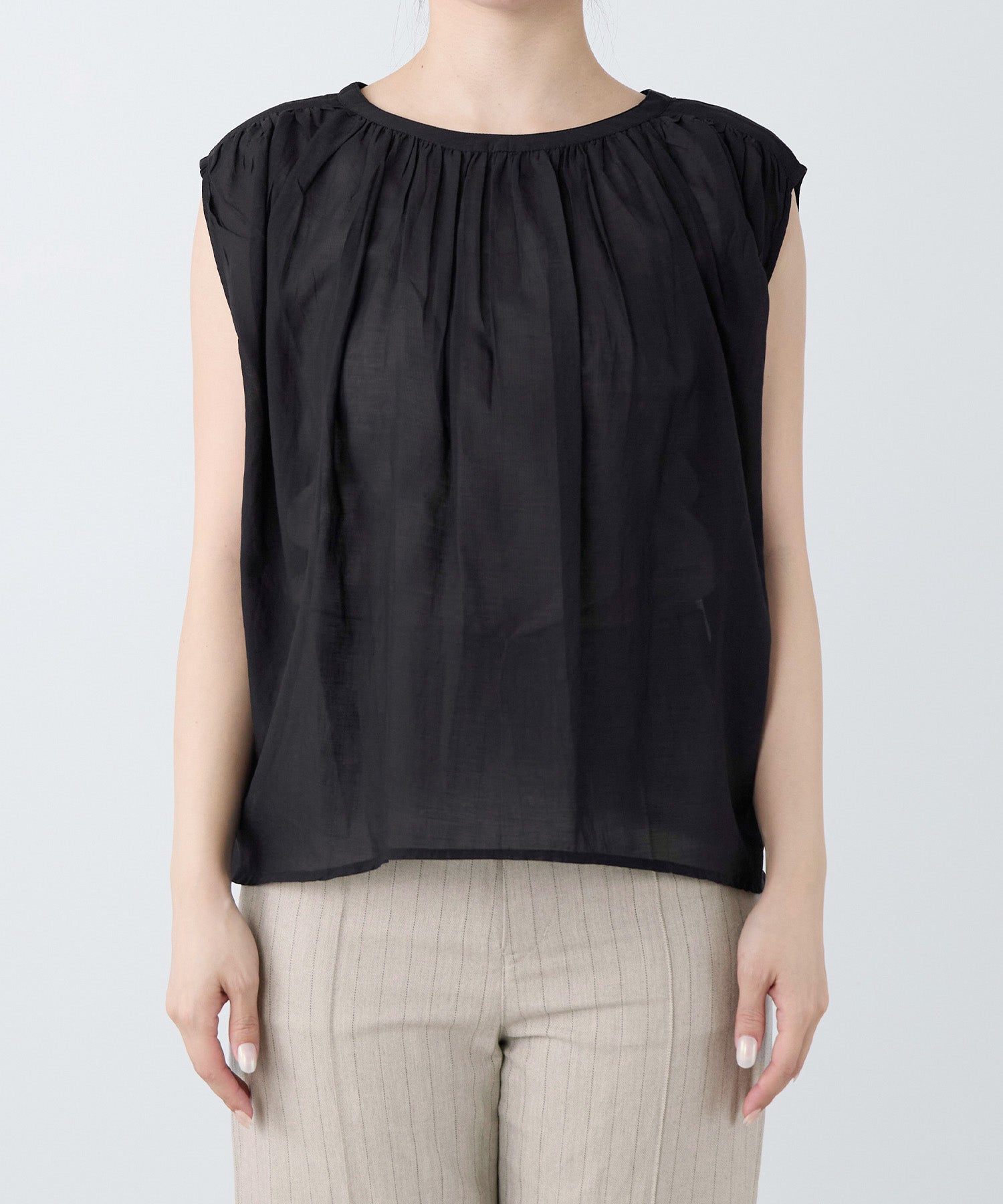 normment】ギャザーブラウス-COTTON RAYONGATHER TOPS | MICA&DEAL