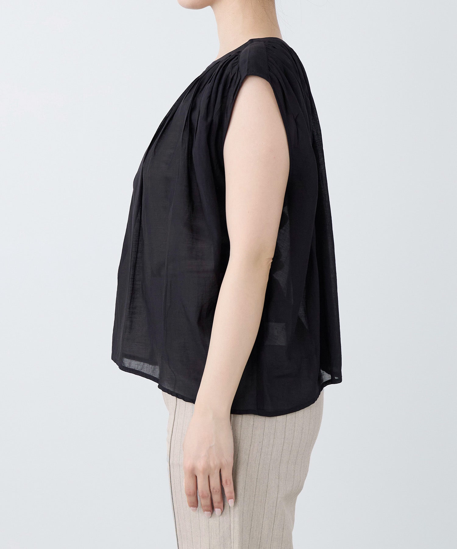 normment】ギャザーブラウス-COTTON RAYONGATHER TOPS | MICA&DEAL