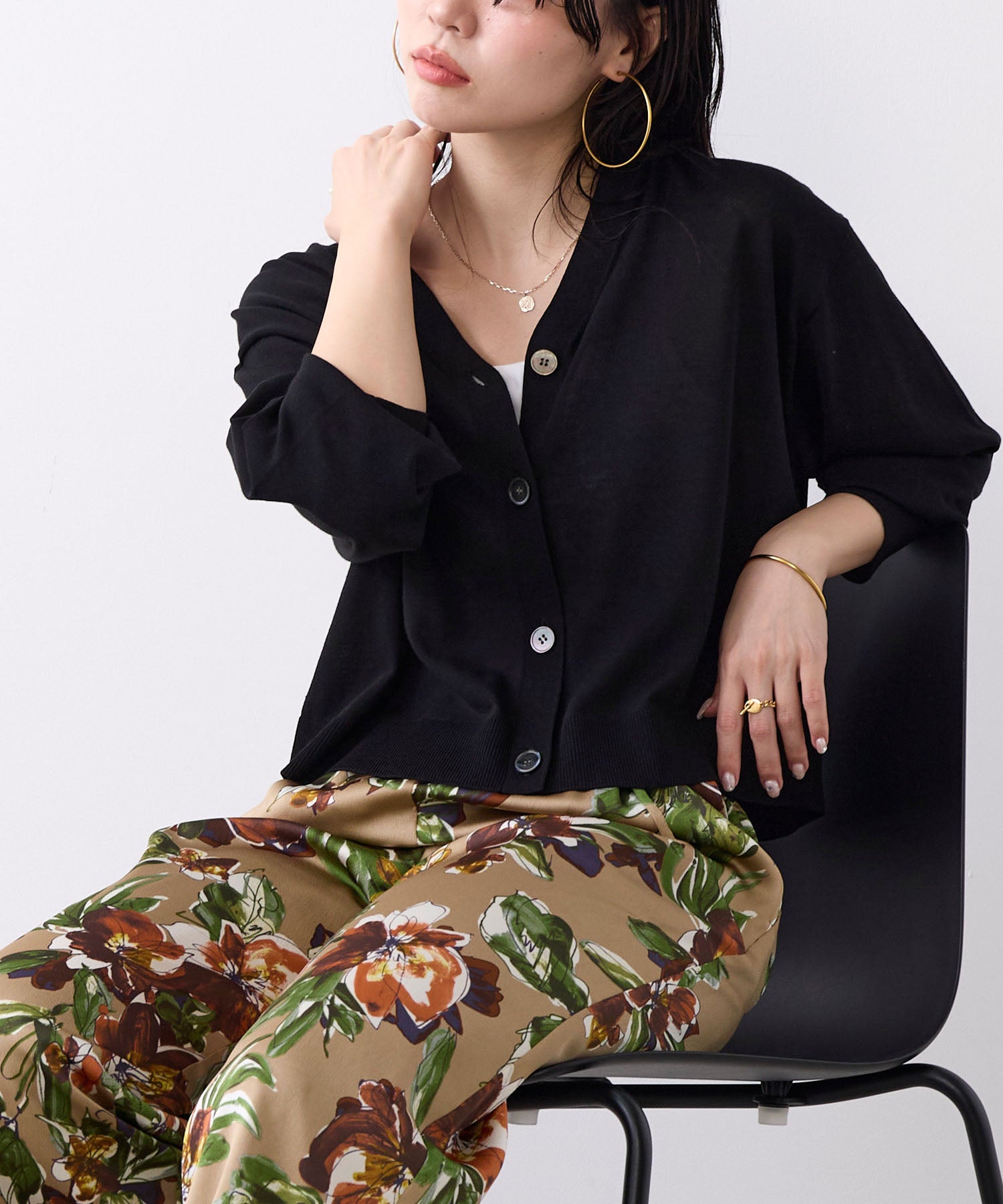 接触冷感/UVカット-Vネックショートカーディガン | MICA&DEAL ONLINE STORE