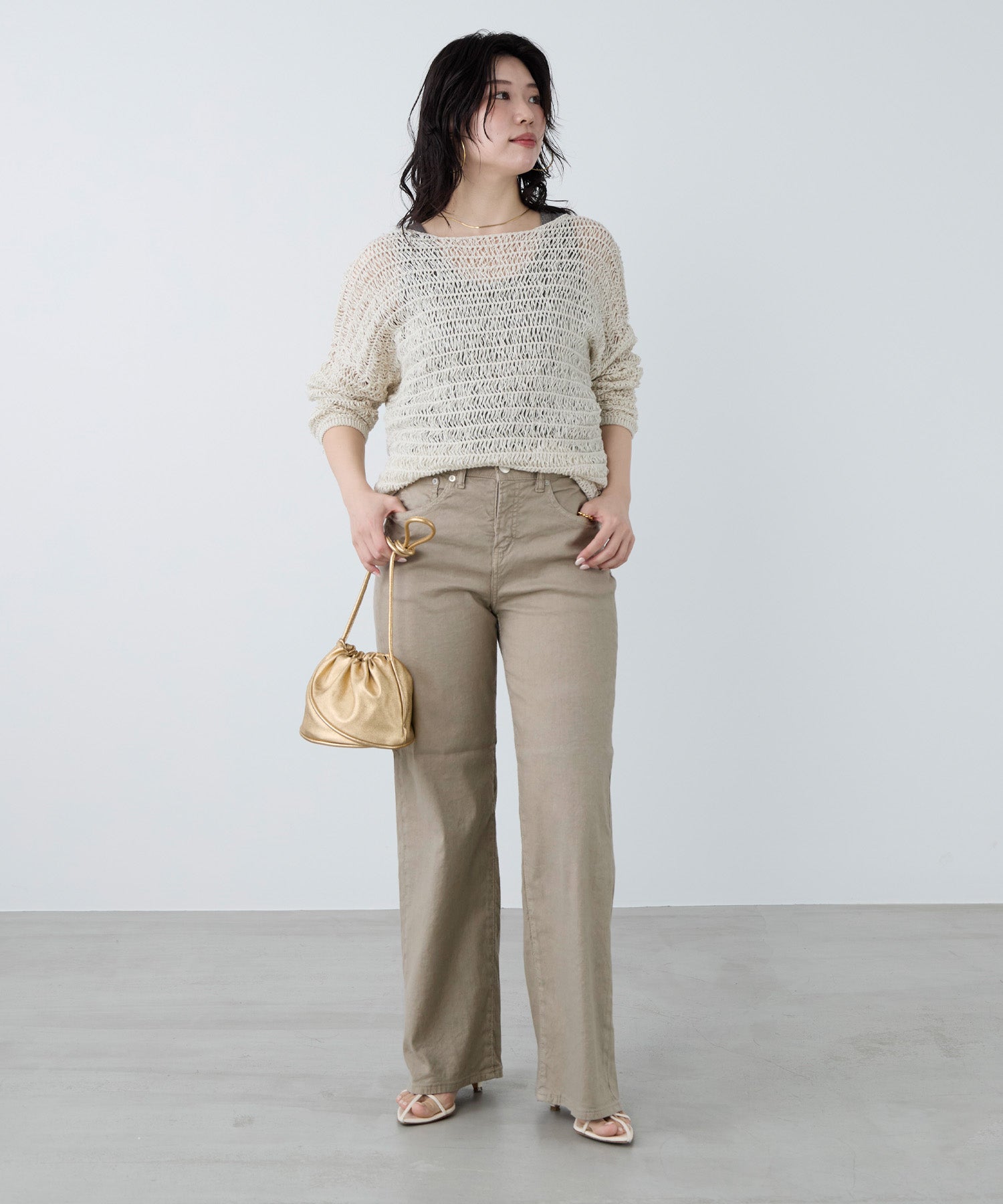 RED CARD TOKYO】35th Anniversary Wide linen-リネン混ワイド