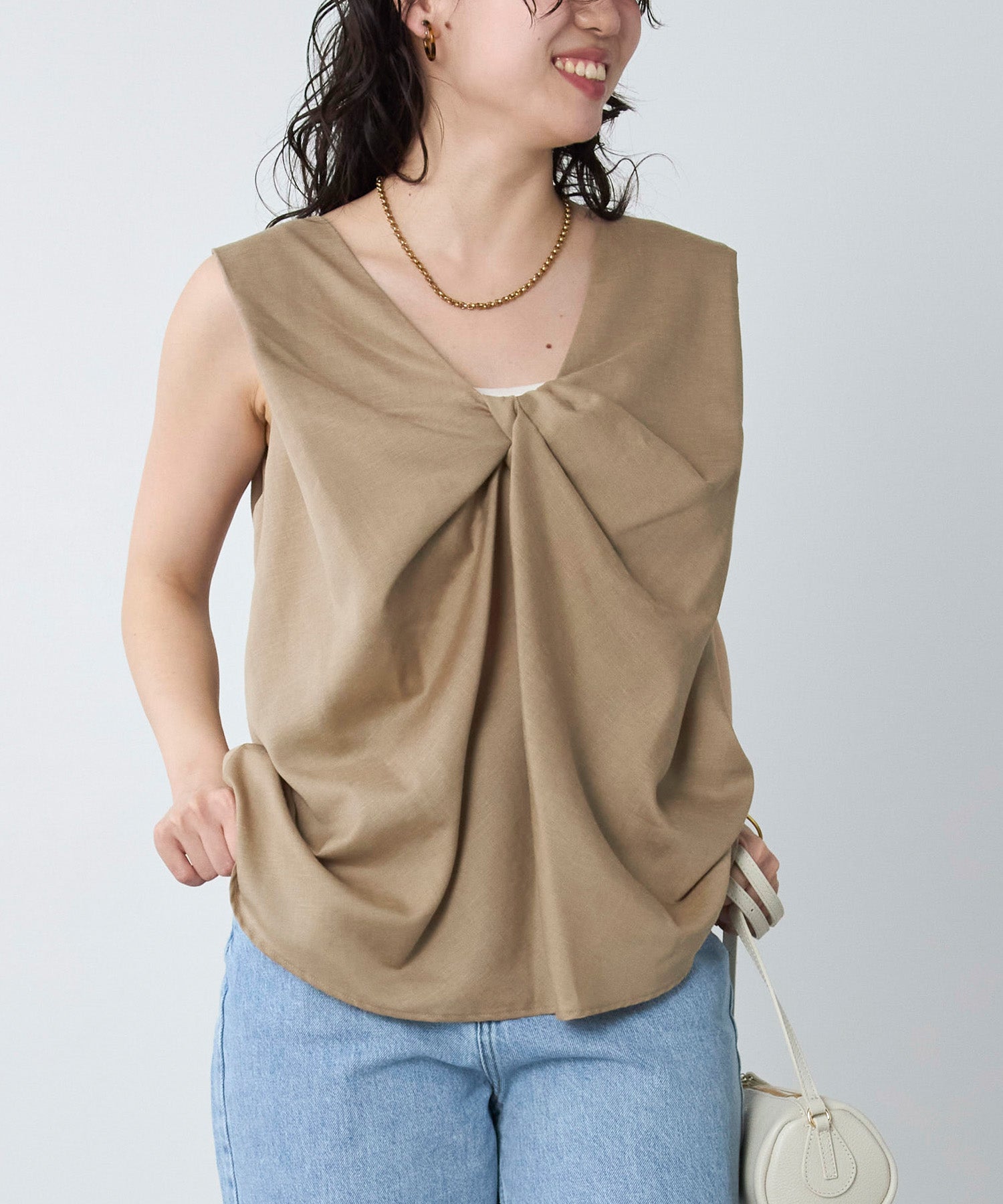20%off]接触冷感-2WAYツイストノースリーブブラウス | MICA&DEAL