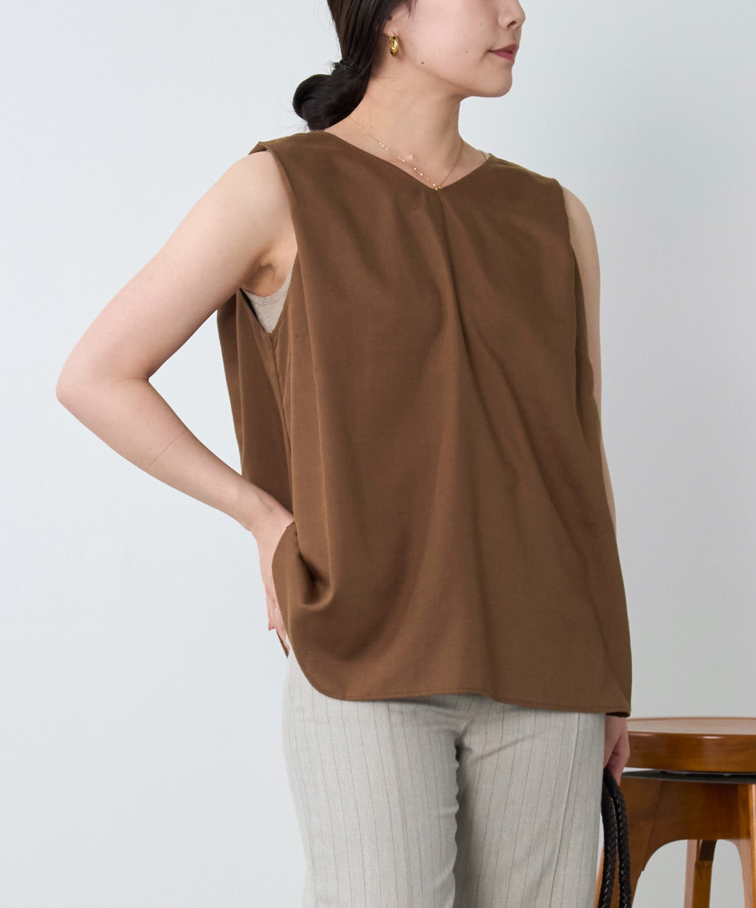 接触冷感-2WAYツイストノースリーブブラウス | MICA&DEAL ONLINE STORE