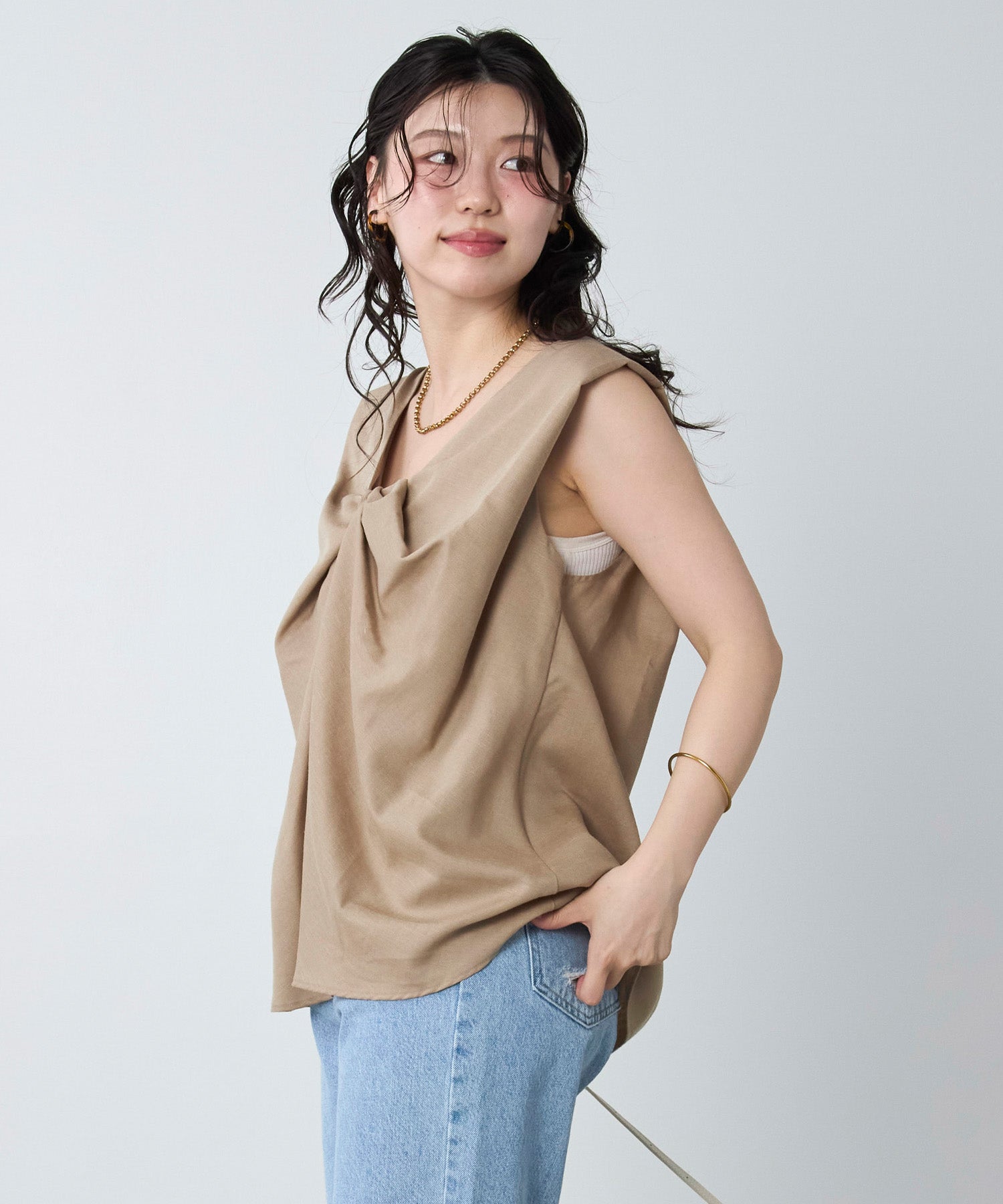 接触冷感-2WAYツイストノースリーブブラウス | MICA&DEAL ONLINE STORE