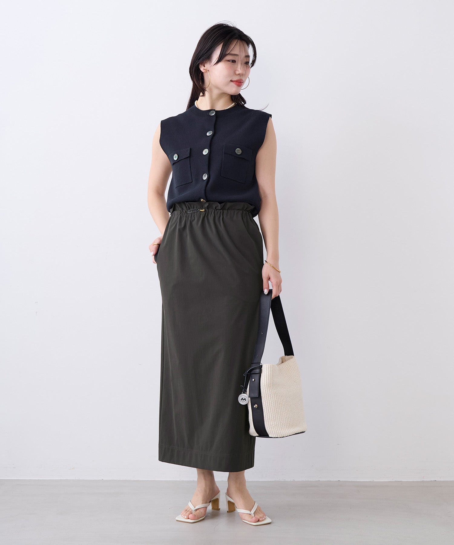 多機能素材-ウエストギャザータイトスカート | MICA&DEAL ONLINE STORE