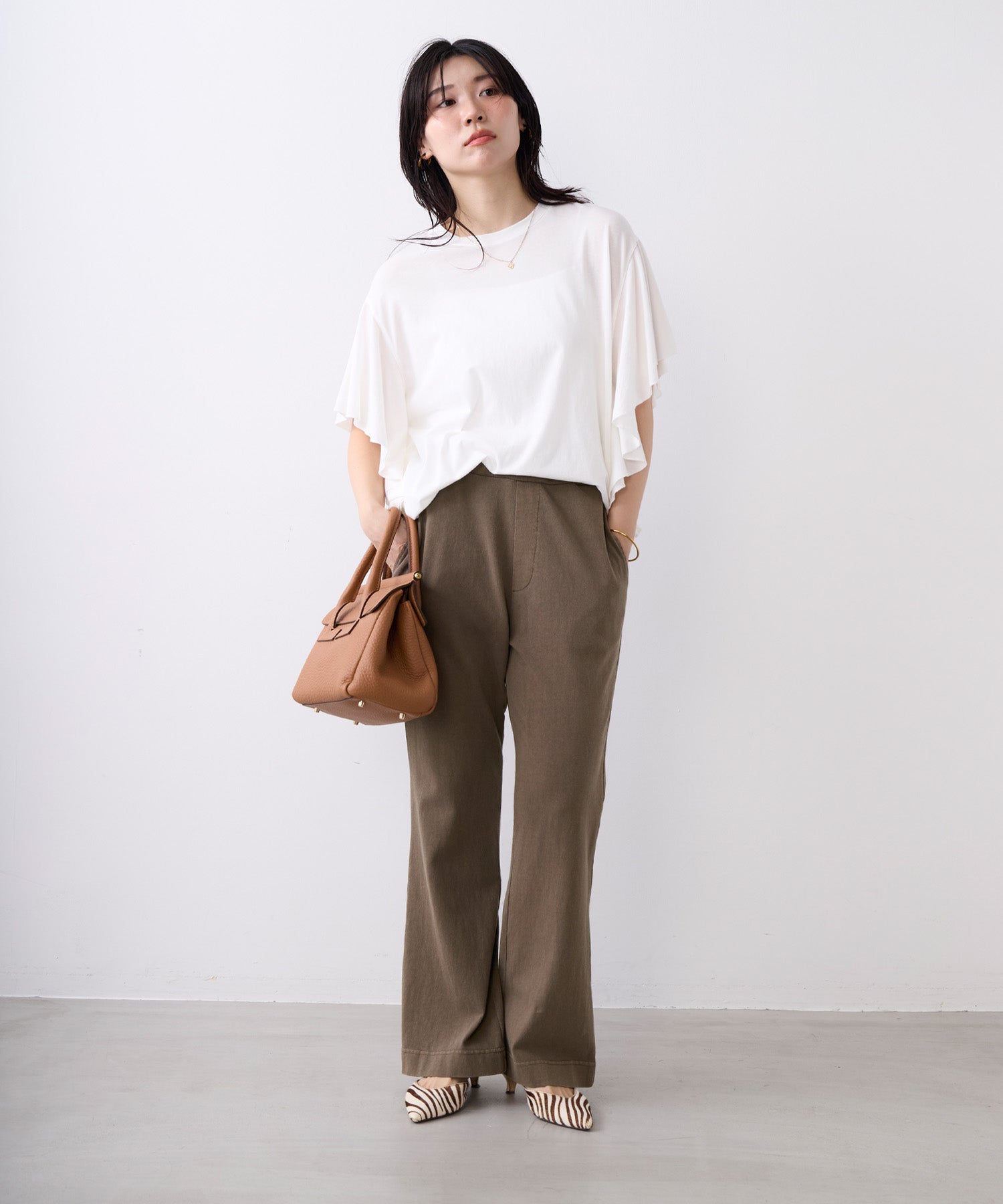接触冷感-フリルスリーブT-shirt | MICA&DEAL ONLINE STORE