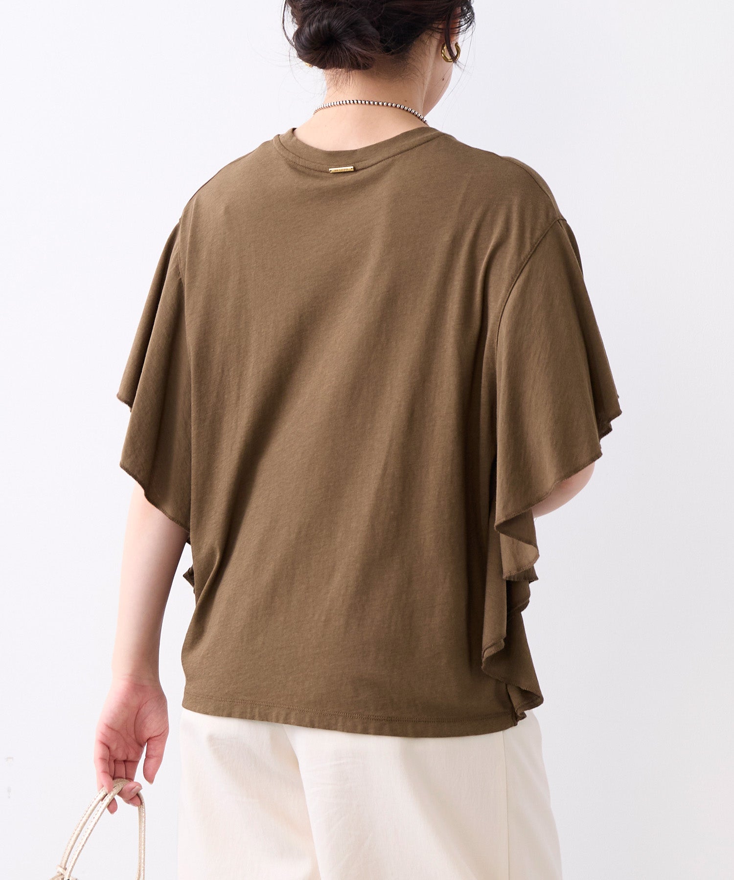 接触冷感-フリルスリーブT-shirt | MICA&DEAL ONLINE STORE