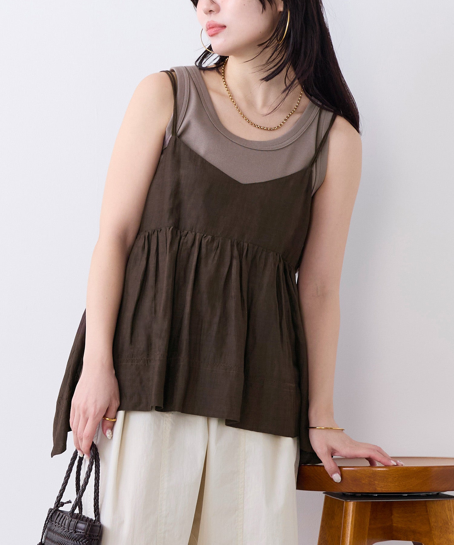 20%off]インドリネンペプラムキャミソール | MICA&DEAL ONLINE STORE