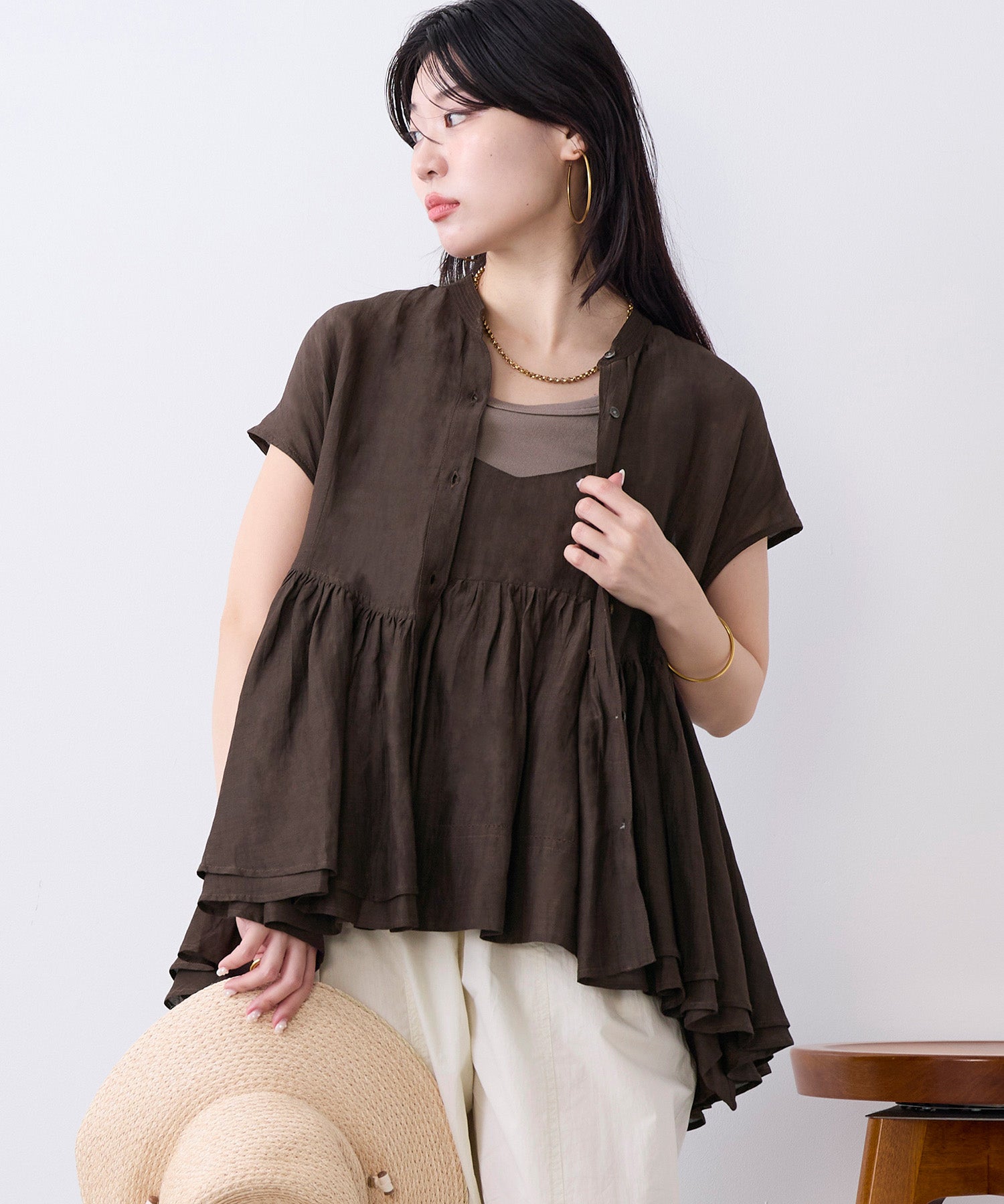 20%off]インドリネンペプラムキャミソール | MICA&DEAL ONLINE STORE