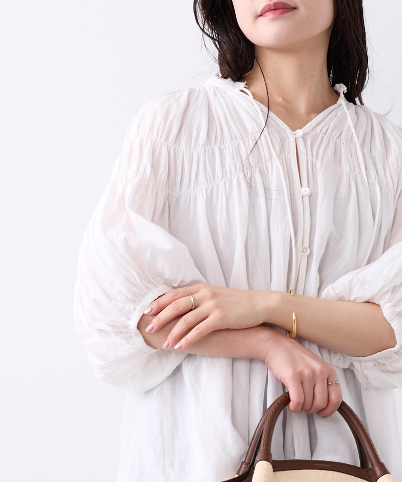 40%off]インドリネンシャーリングブラウス | MICA&DEAL ONLINE STORE