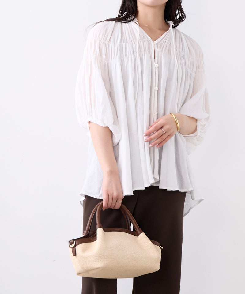 40%off]インドリネンシャーリングブラウス | MICA&DEAL ONLINE STORE