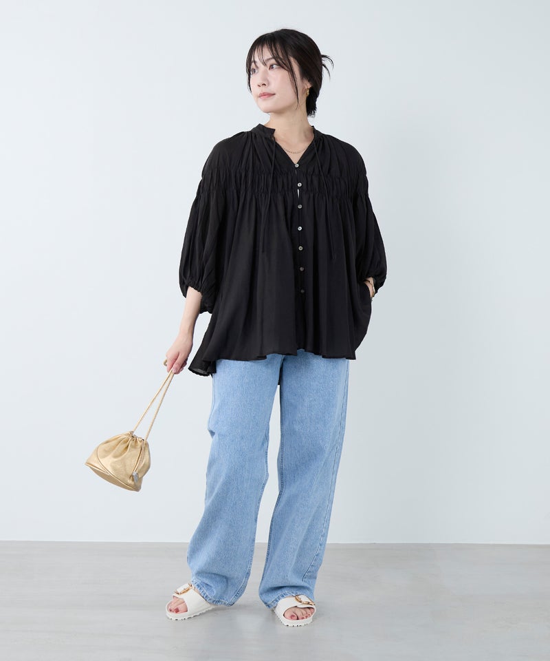 40%off]インドリネンシャーリングブラウス | MICA&DEAL ONLINE STORE