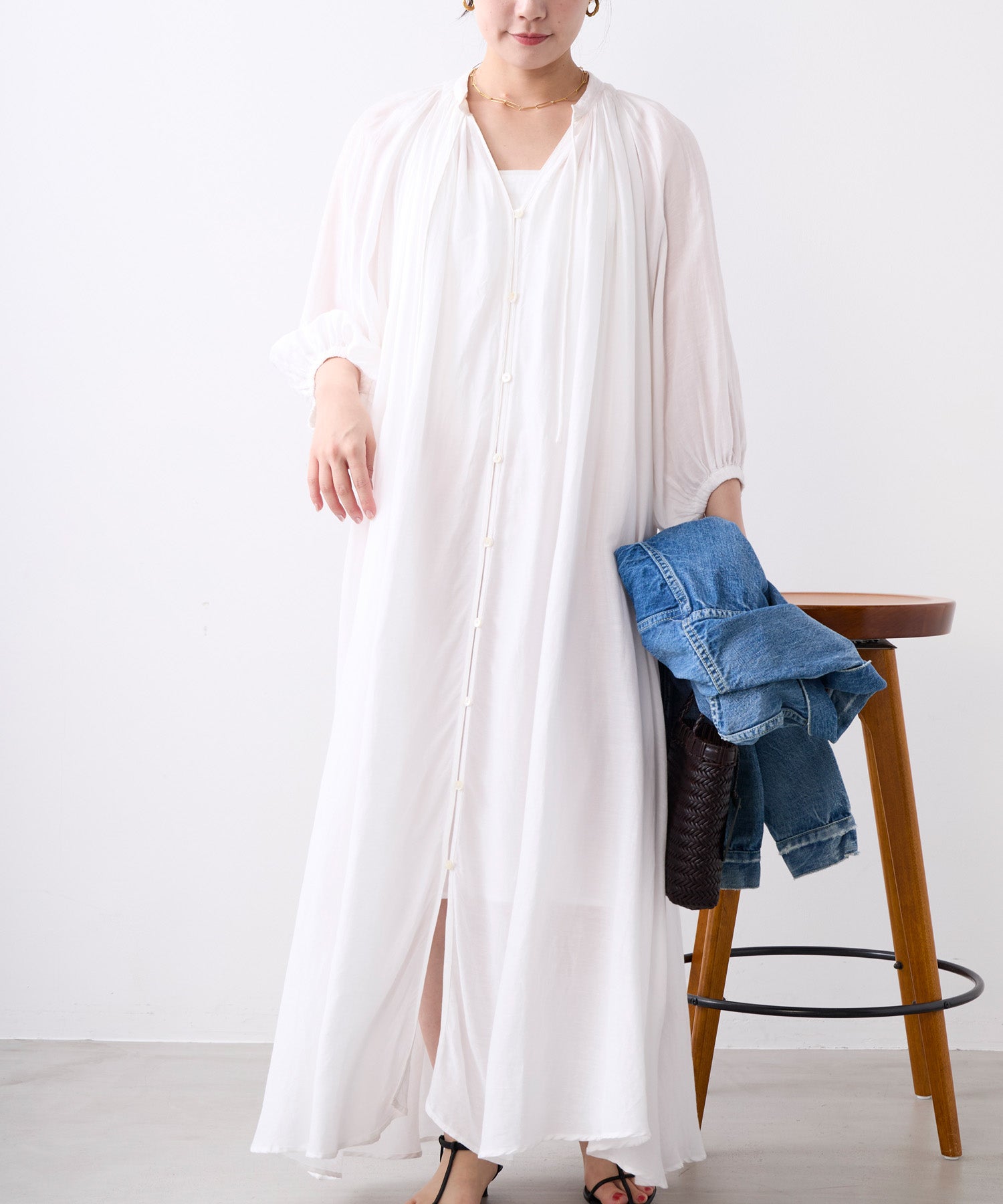 インドリネンギャザーワンピース | MICA&DEAL ONLINE STORE