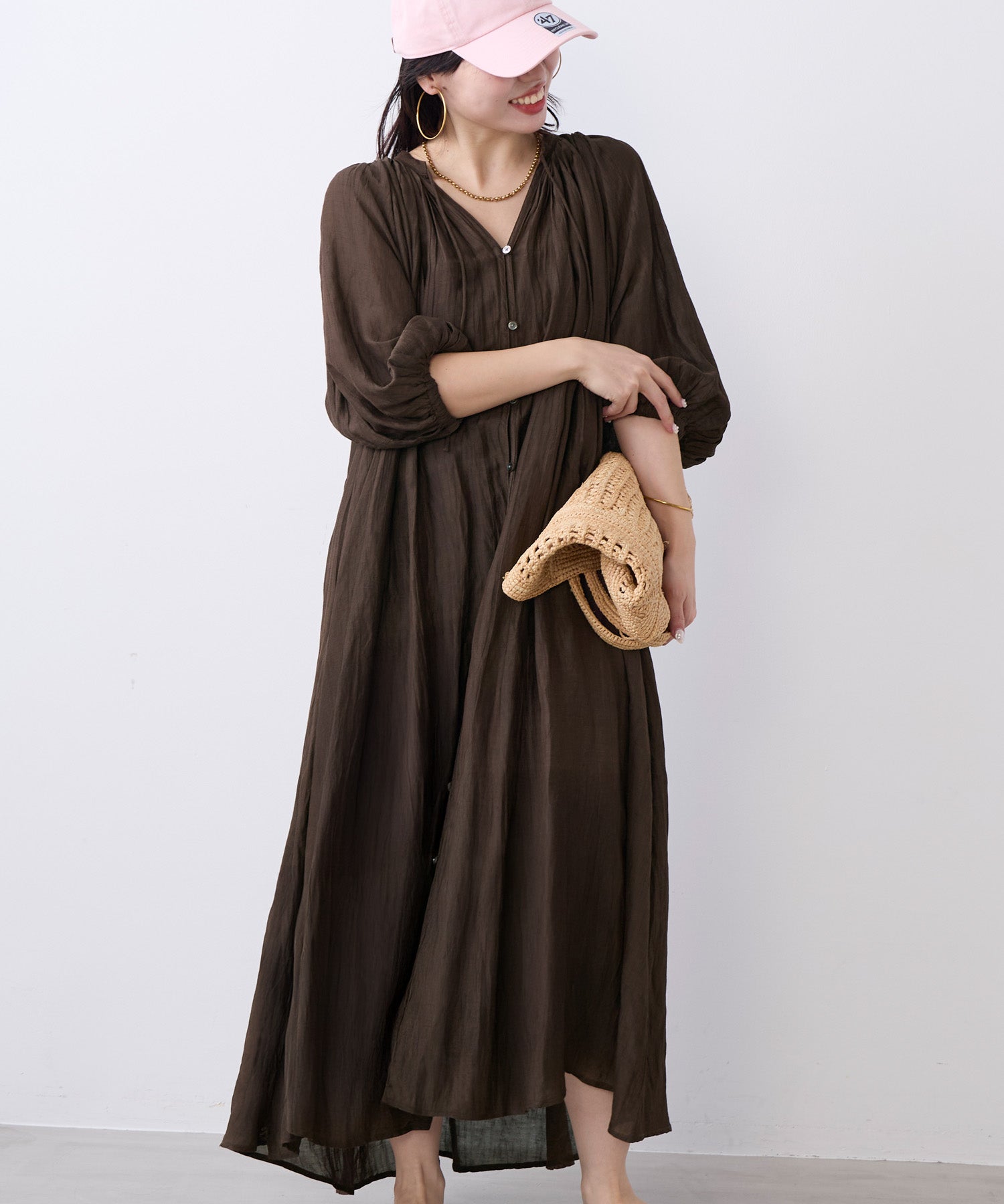 インドリネンギャザーワンピース | MICA&DEAL ONLINE STORE