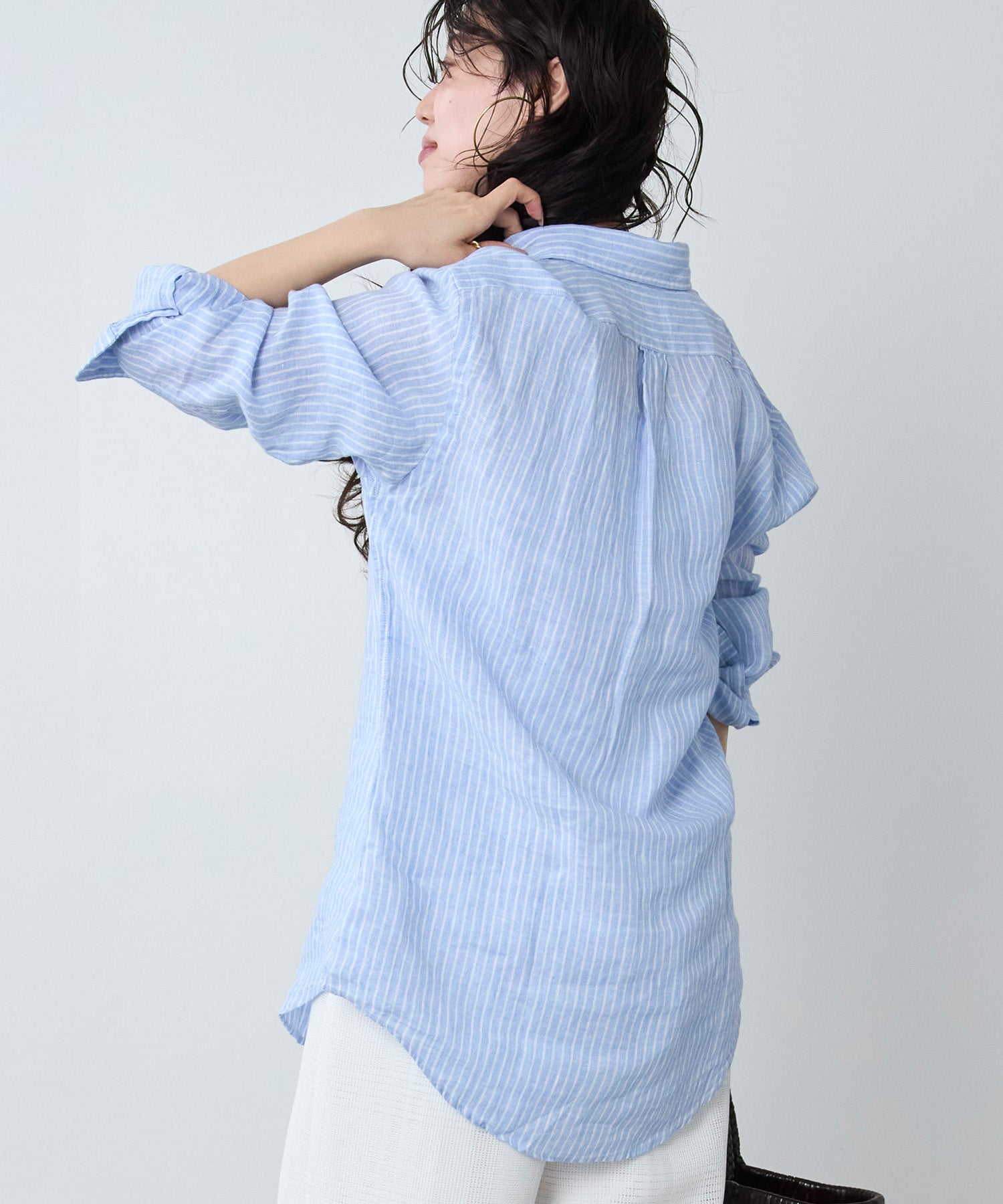 POLO RALPH LAUREN】カスタムフィットリネンボタンダウンシャツ