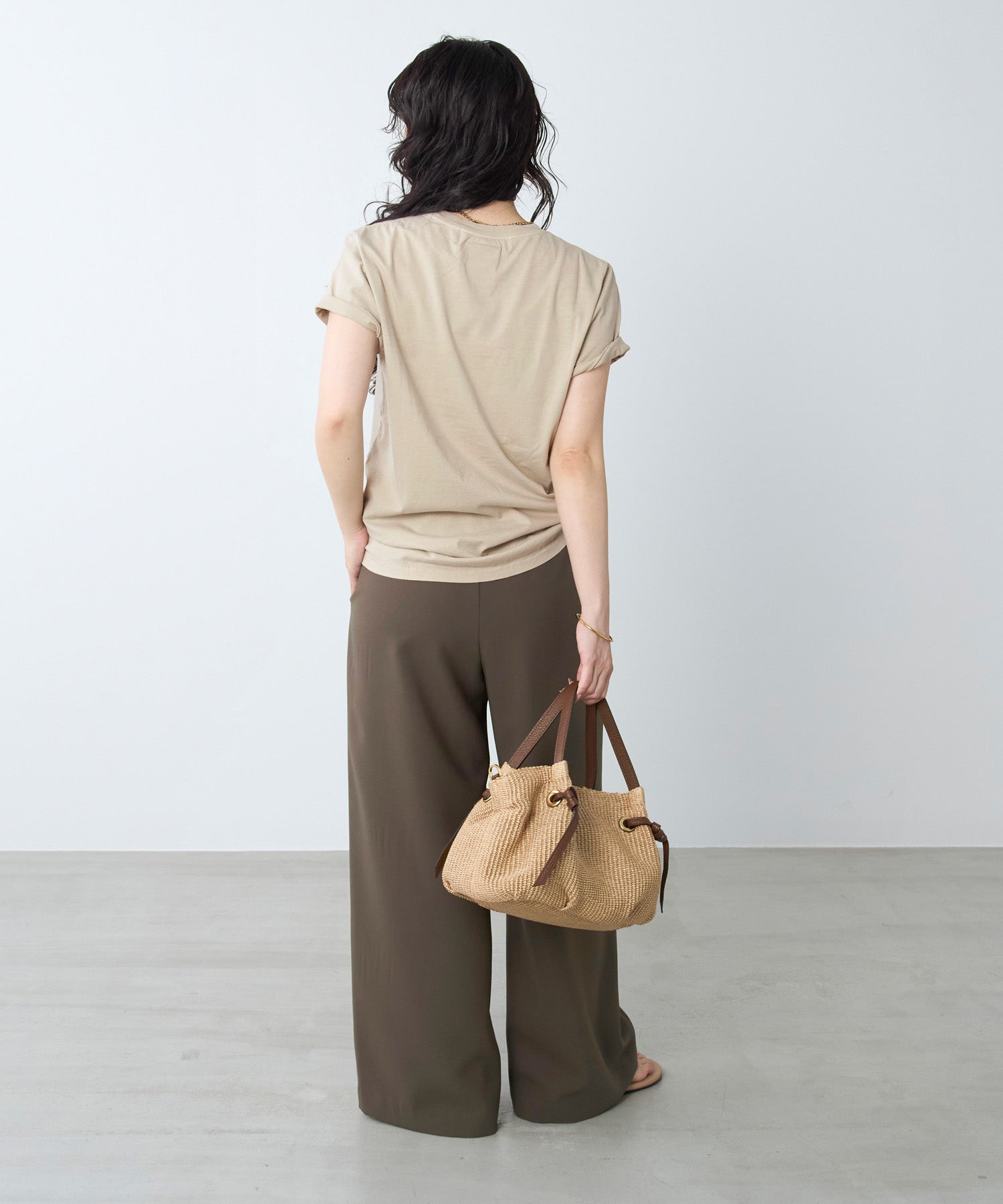 VIOLAd'ORO】ラフィア調レザーハンドバッグ-SANDRO | MICA&DEAL ONLINE